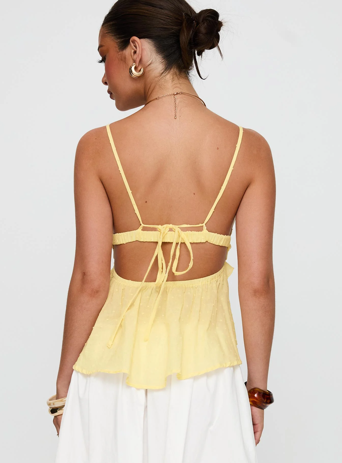 Blondelle Frill Detail Top Yellow - Image 5