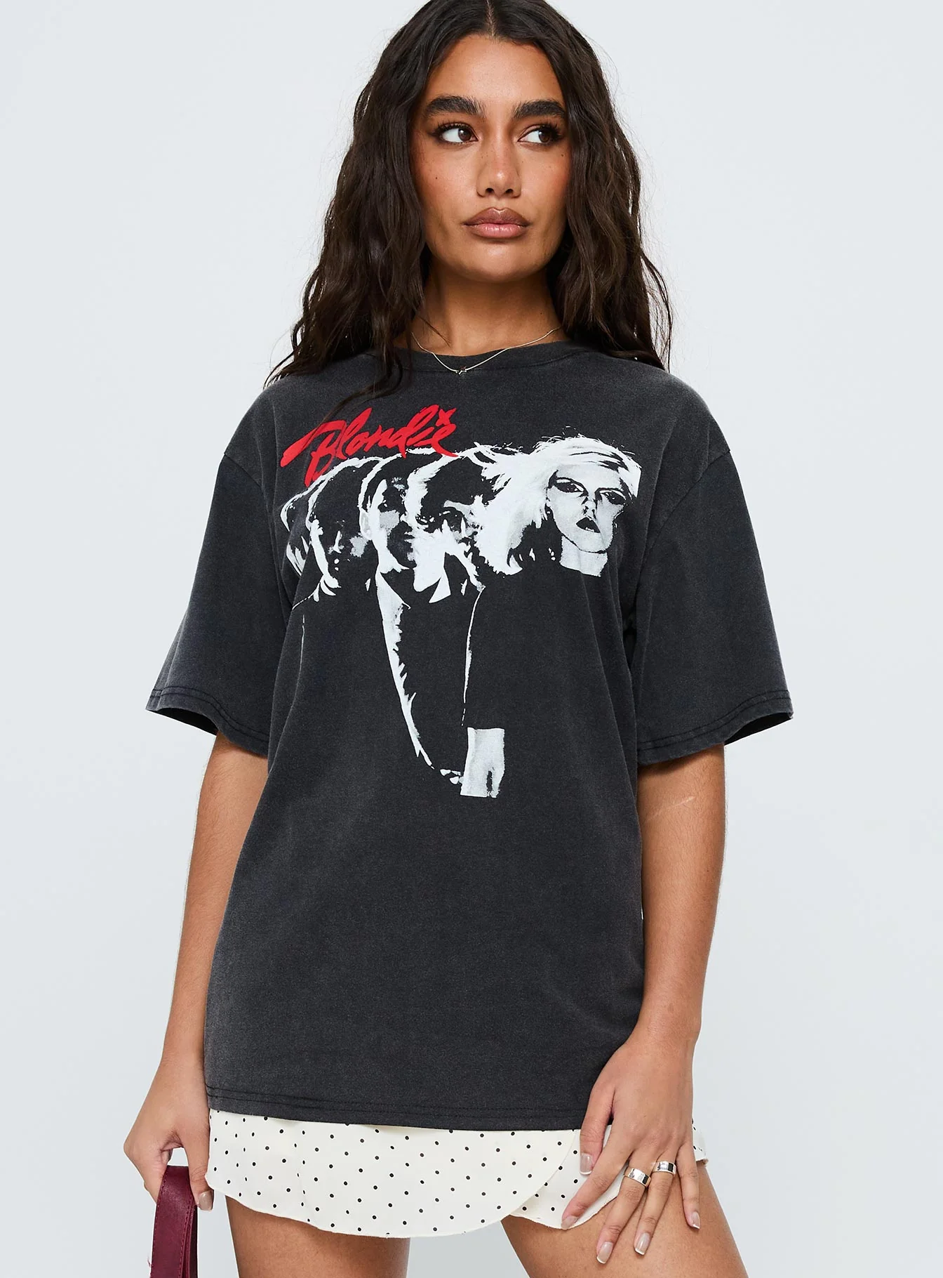 Blondie Vintage Oversized Graphic Tee Black - Image 2
