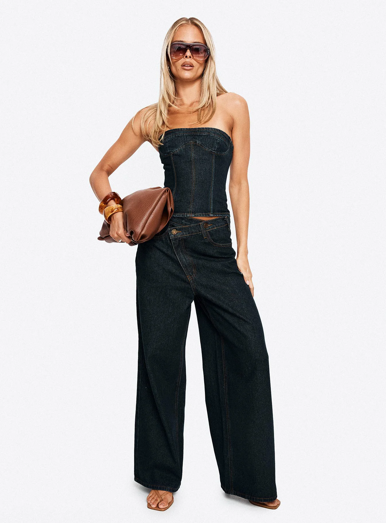 Blue Crush Low Rise Wide Leg Jeans Indigo - Image 9