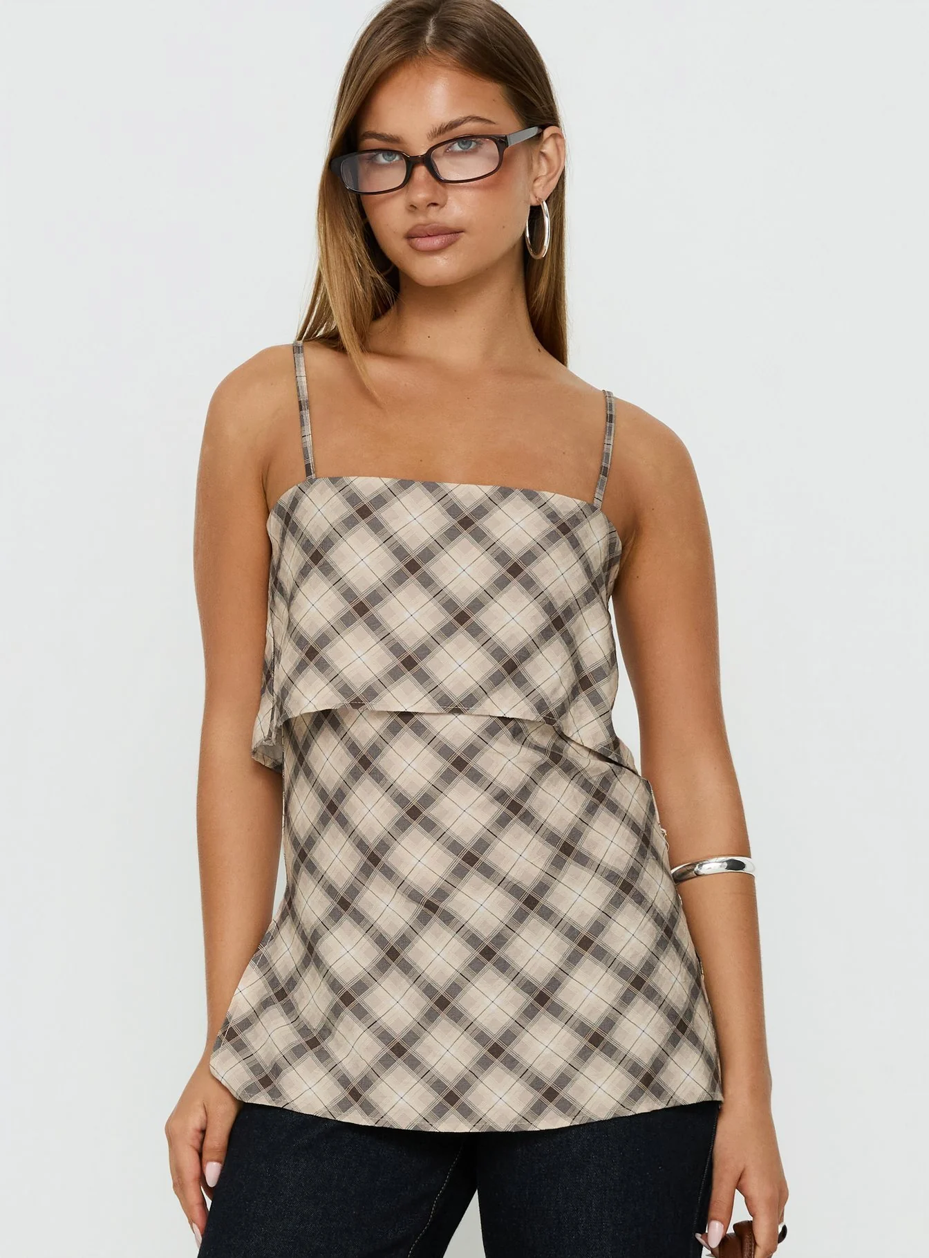 Blush Baby Flowy Cami Top Check - Image 2