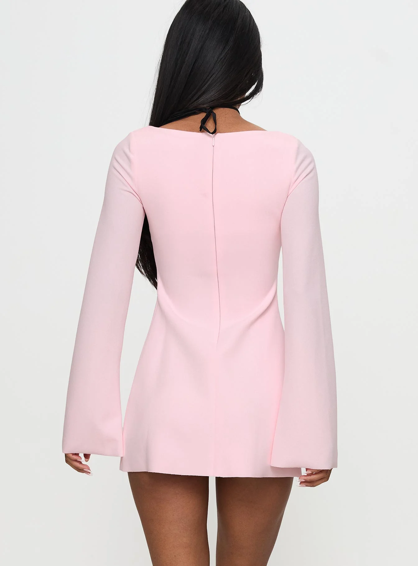 Bombshell Long Sleeve Mini Dress Pink - Image 5
