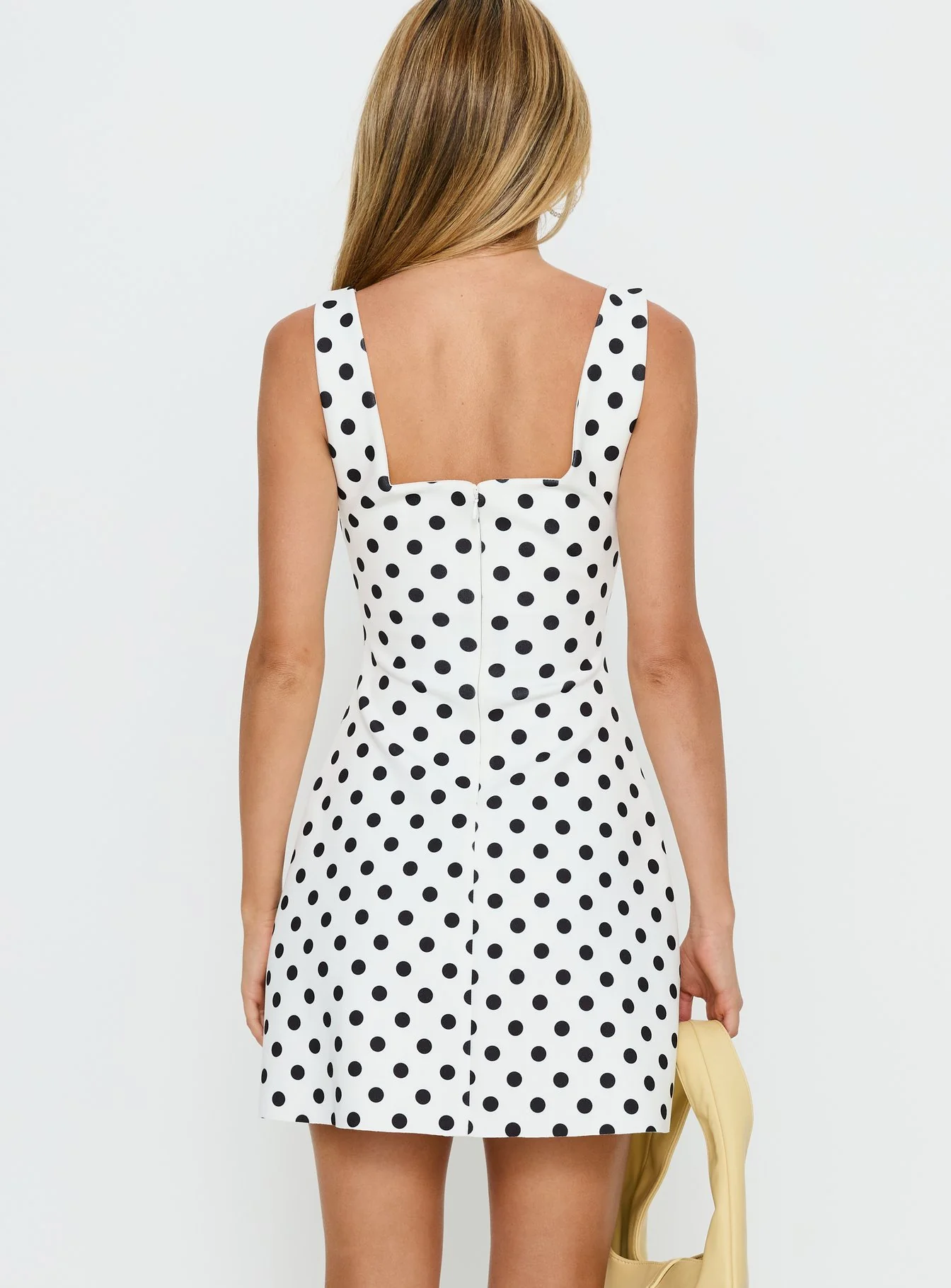 Bombshell Mini Dress Black Polka Dot - Image 5