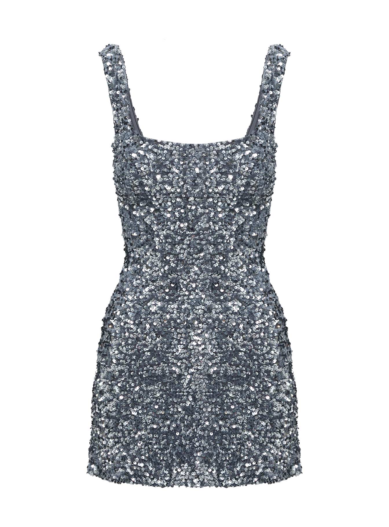 Miss Me Sequin Mini Dress Silver - Image 7