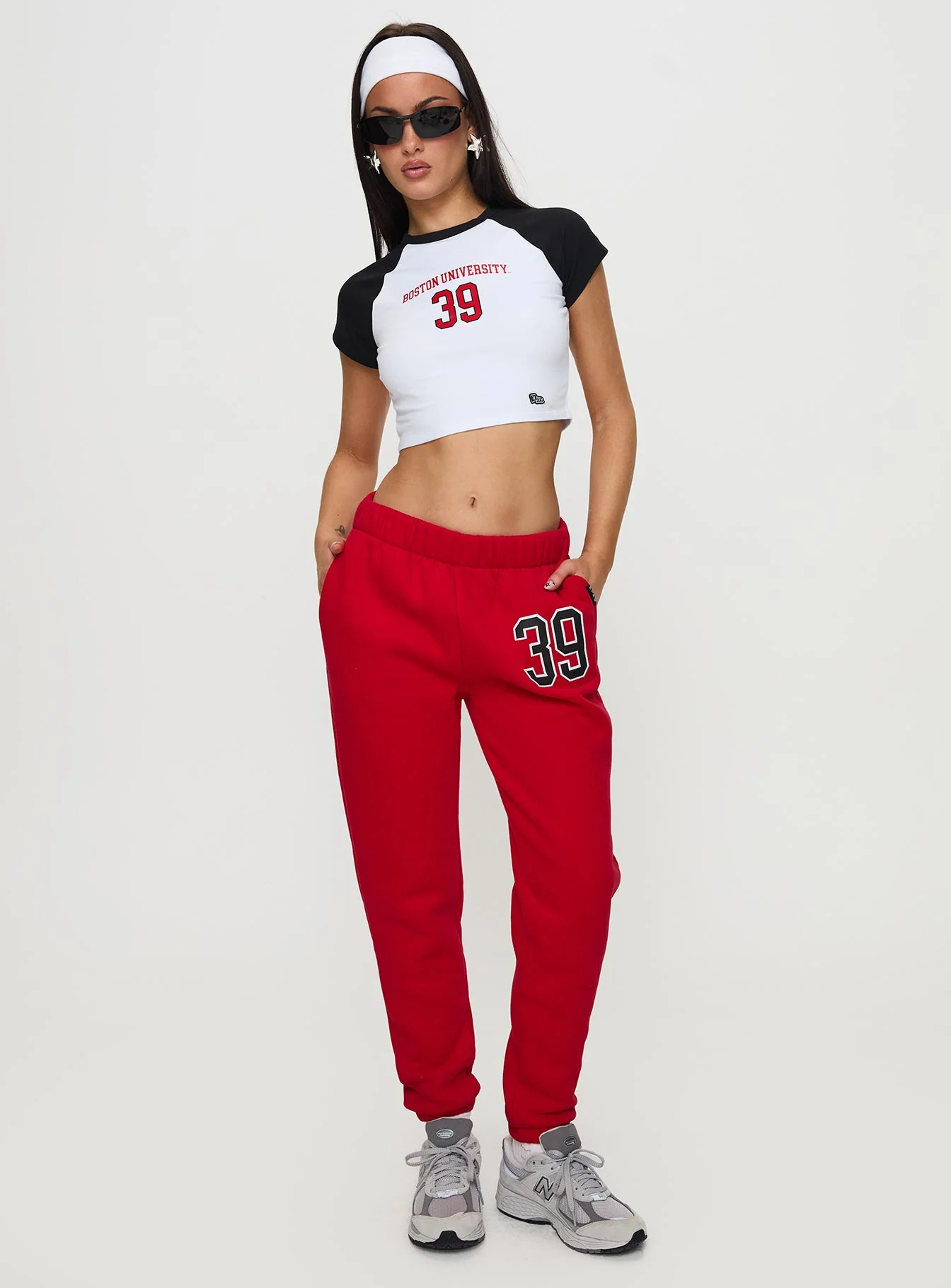 Boston Homerun Graphic Top White / Black - Image 3