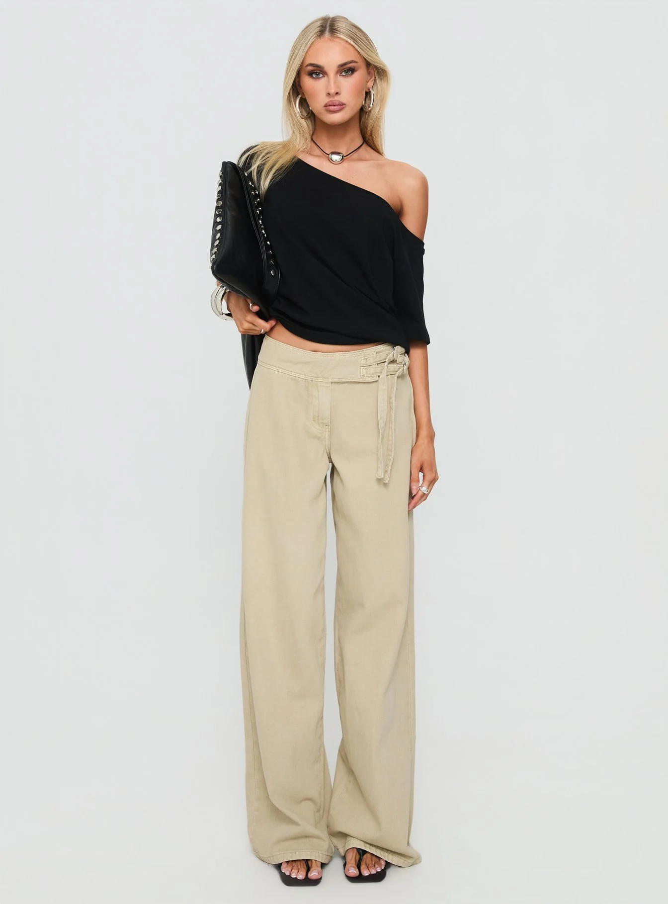 Boxie Mid Rise Wide Leg Jeans Washed Green - Image 6