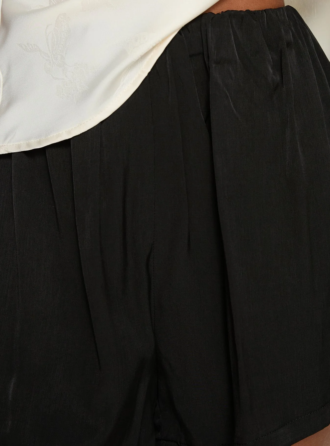 Breina Satin Micro Shorts Black - Image 6