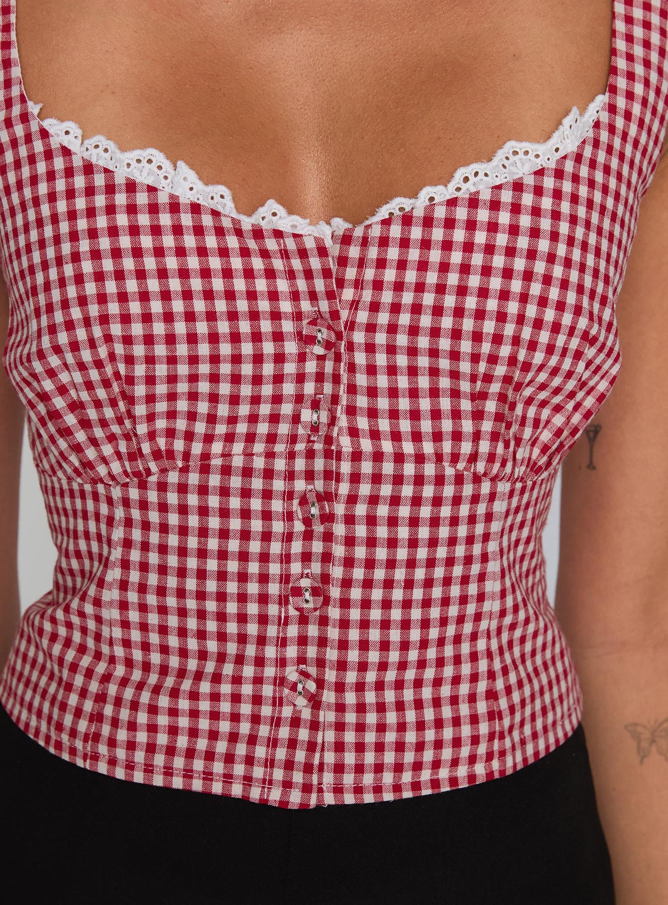 Bruncheon Top Red / White - Image 5