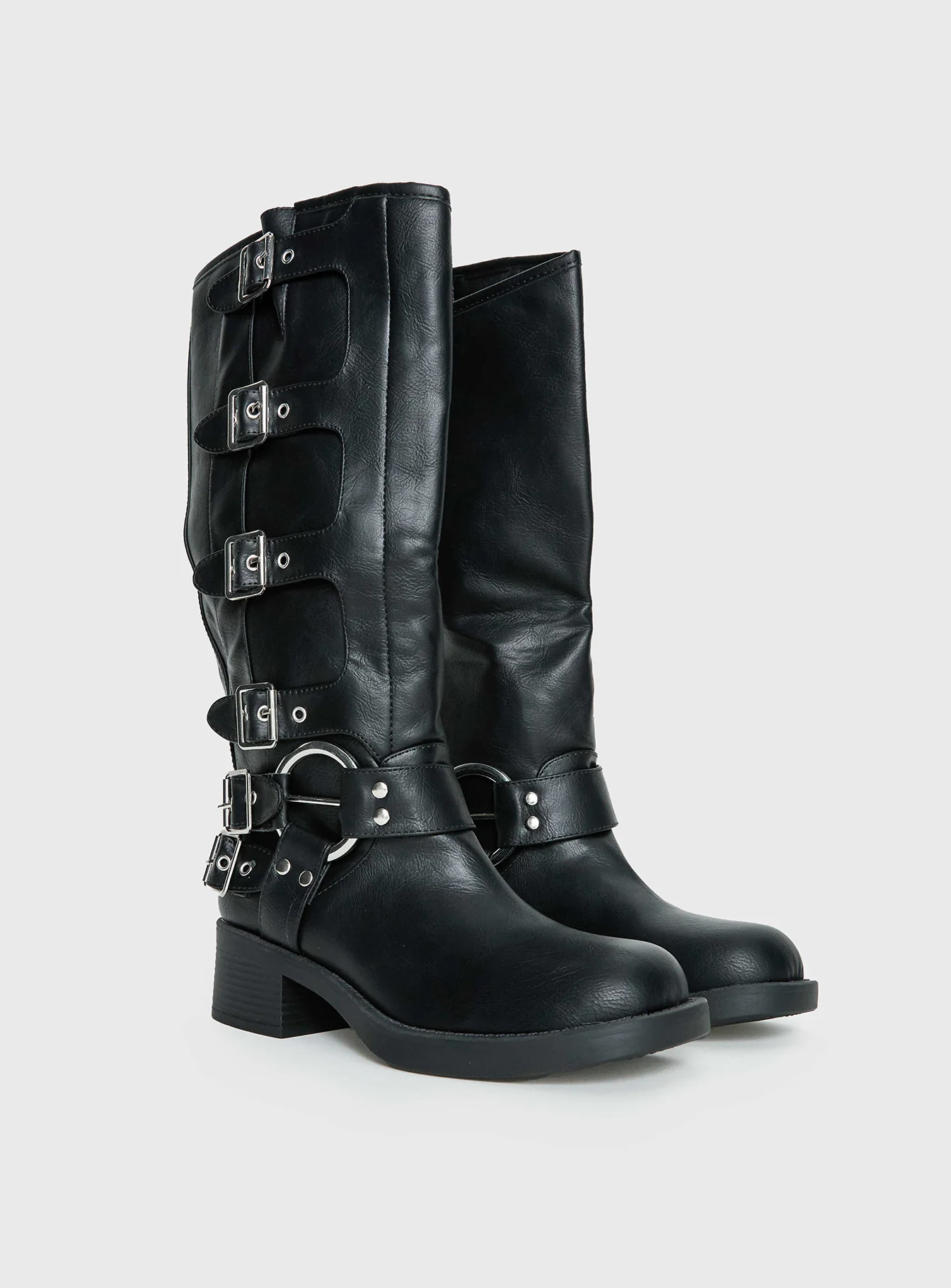 Buckle Down Boots Black - Image 2