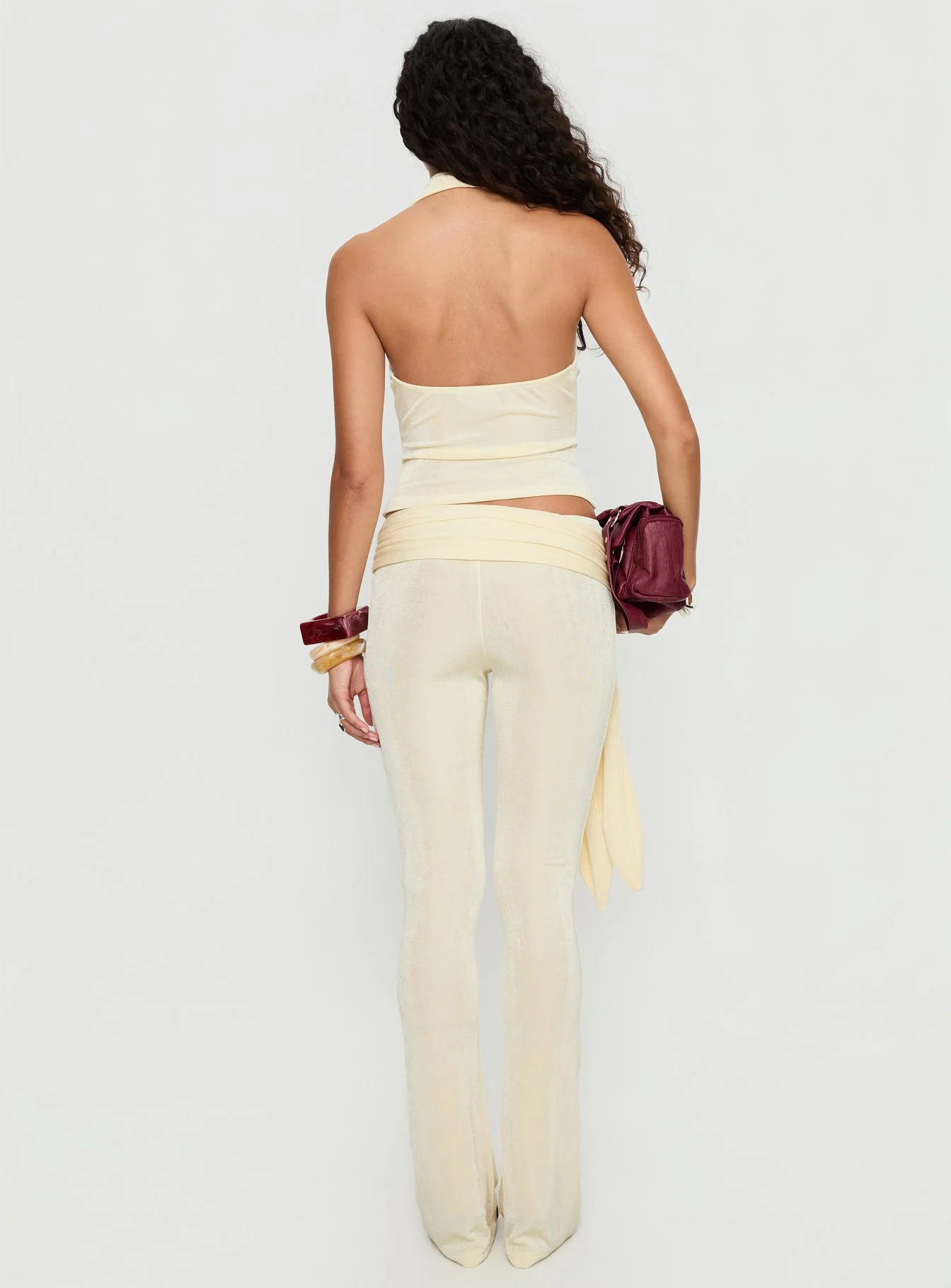 Butterfly Tie Detail Pants Lemontini - Image 5
