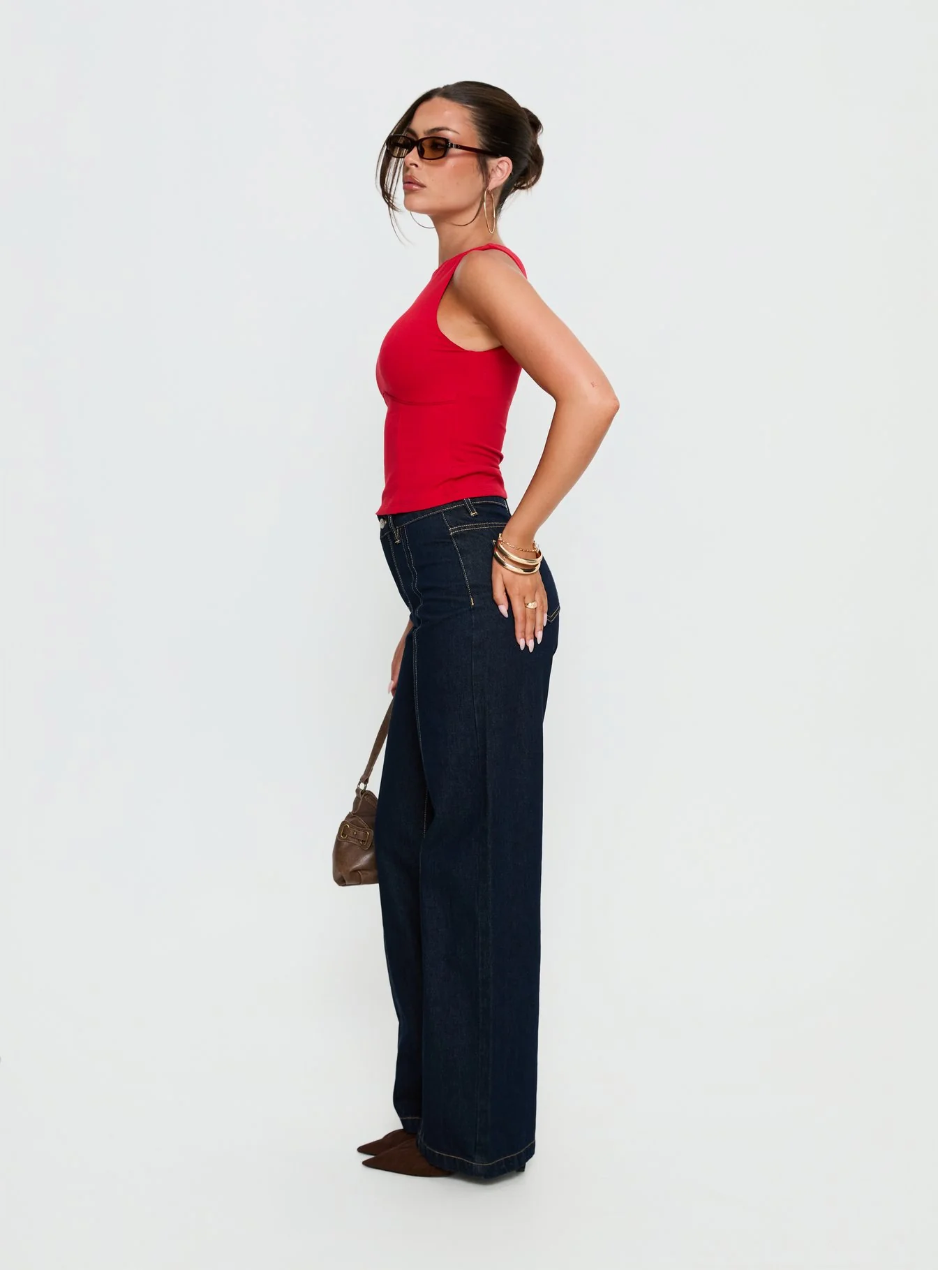 Cadance High Rise Straight Leg Jeans Indigo - Image 3