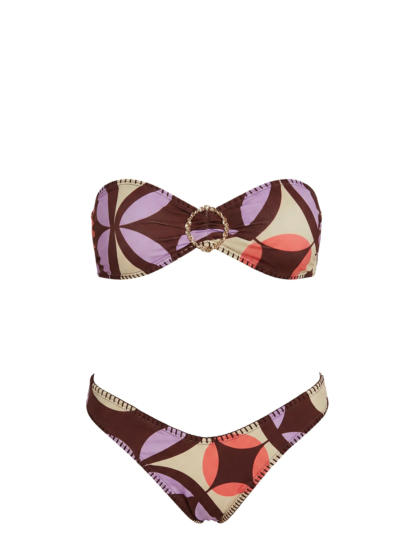 Calbira Cheeky Bikini Bottoms Vintage Geo - Image 6