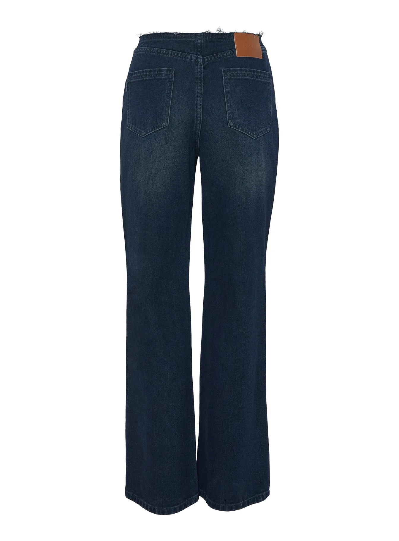 California King Mid Rise Straight Leg Jeans Dark Blue - Image 6