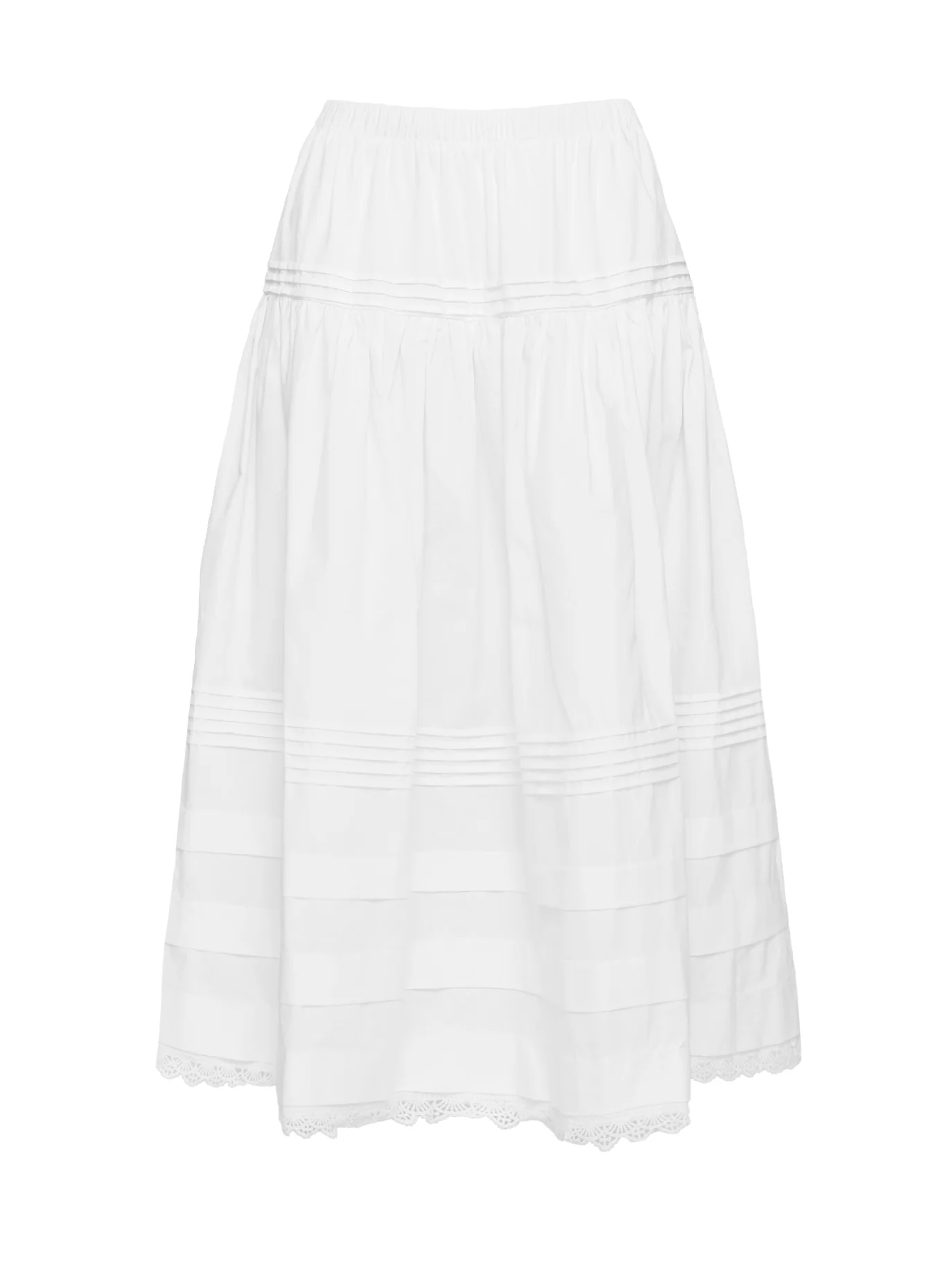 Calling For You Flowy Maxi Skirt White - Image 5