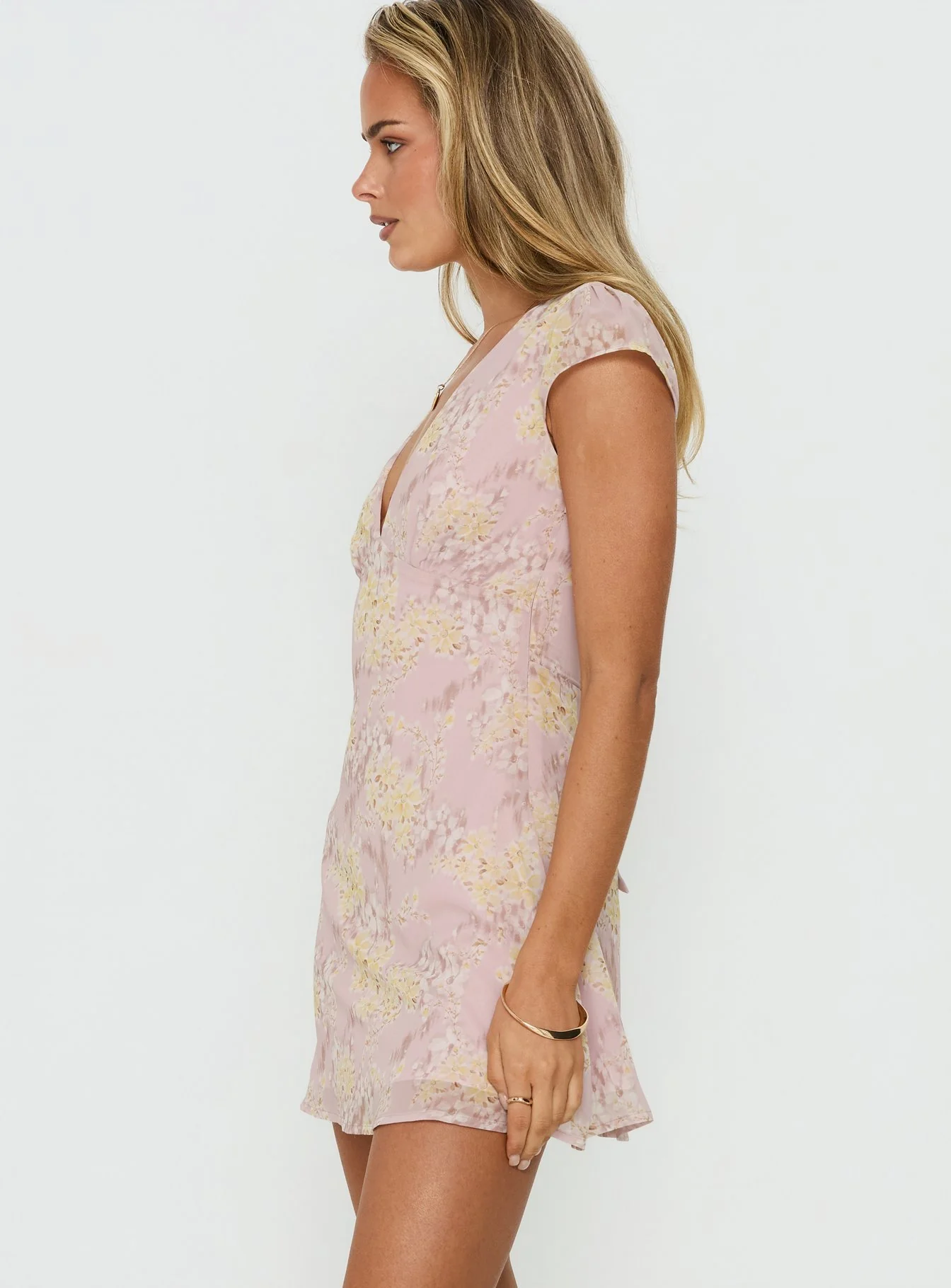 Cannelloni Mini Dress Lilac Floral - Image 3