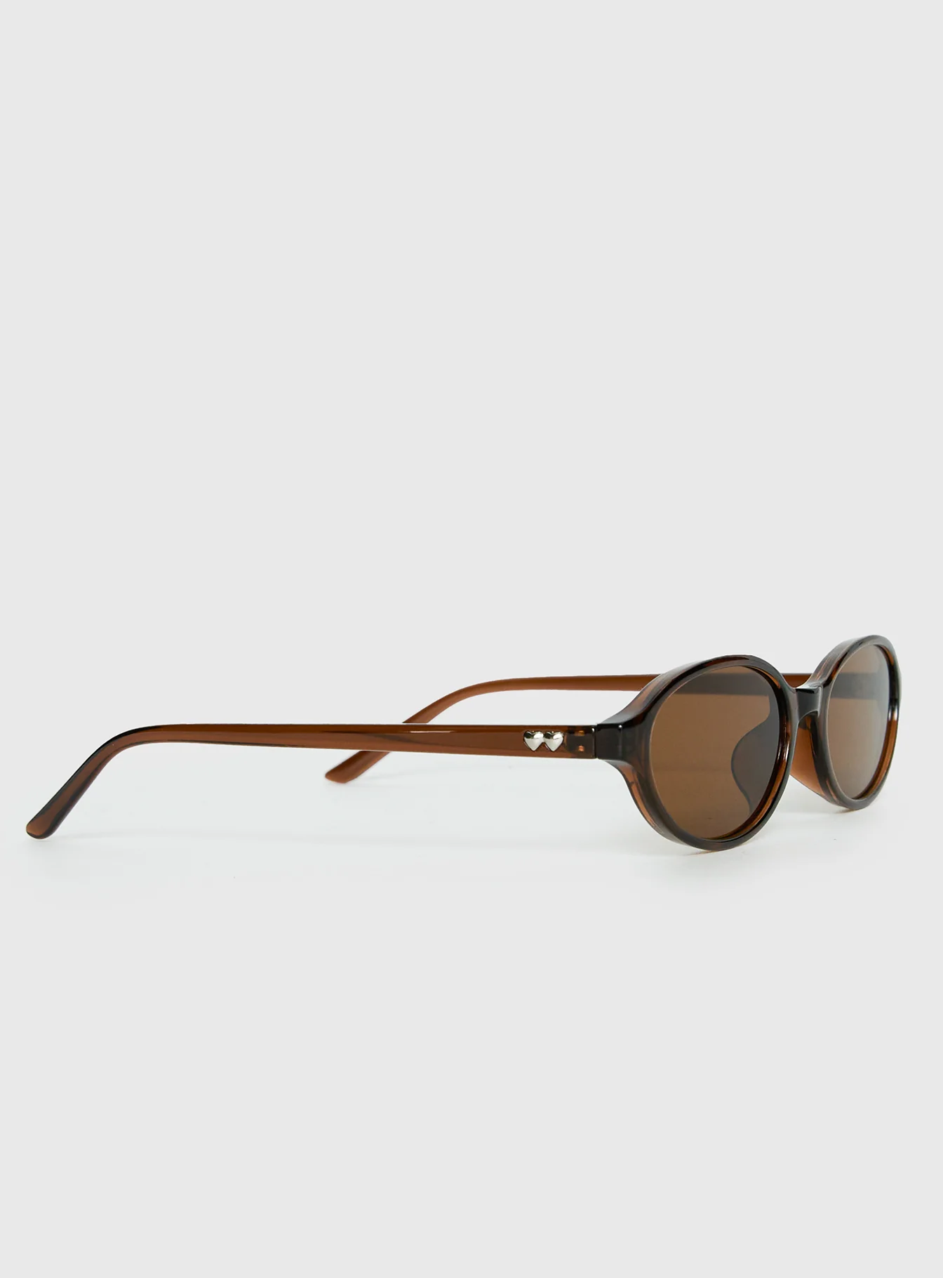 Captivation Oval Sunglasses Brown - Image 3