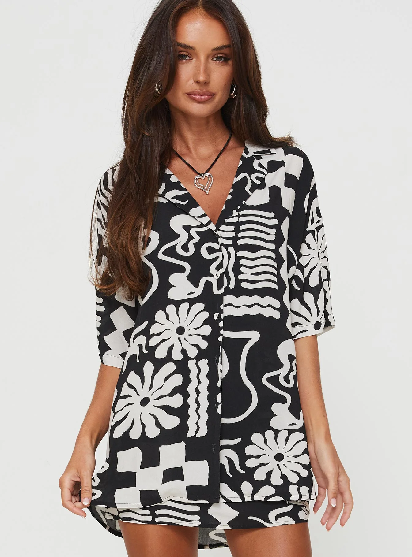 Caraliia Shirt Black / Cream - Image 2