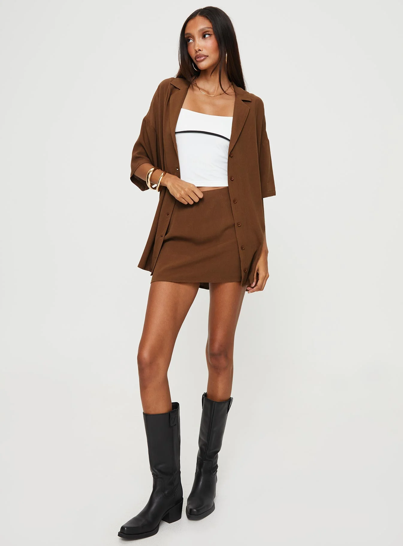 Caraliia Shirt Brown - Image 3