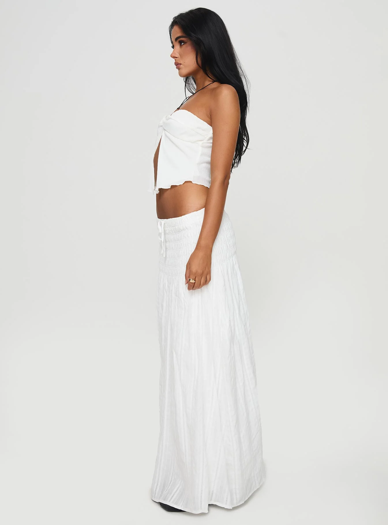Carana Maxi Skirt White - Image 4