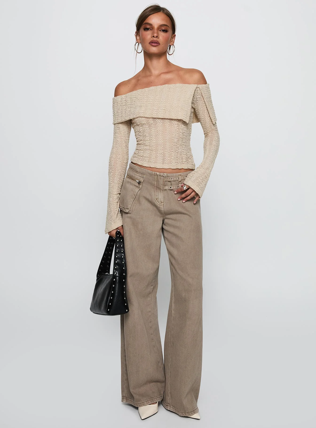 Cardamom Long Sleeve Top Beige - Image 3