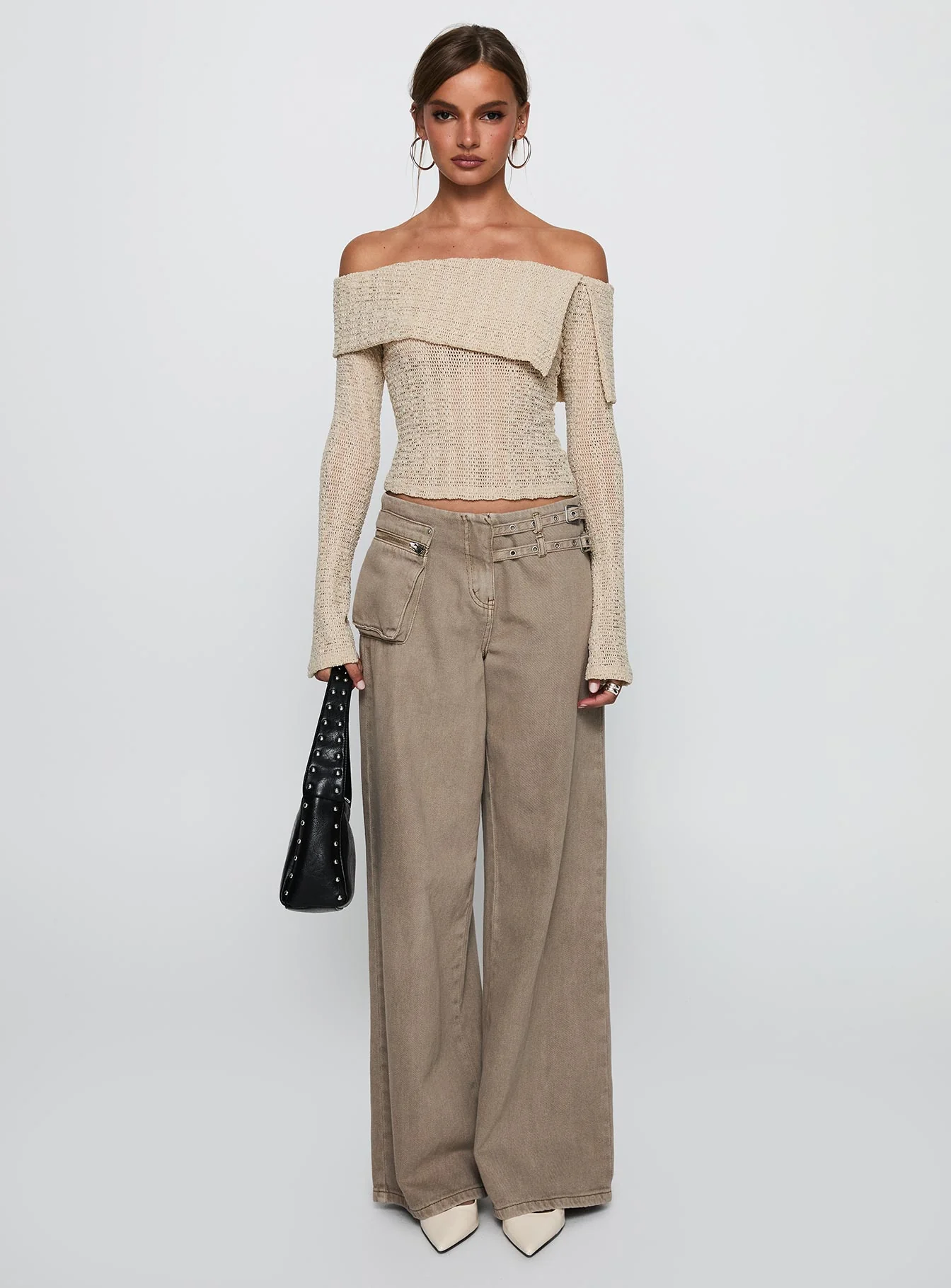 Cardamom Long Sleeve Top Beige - Image 7