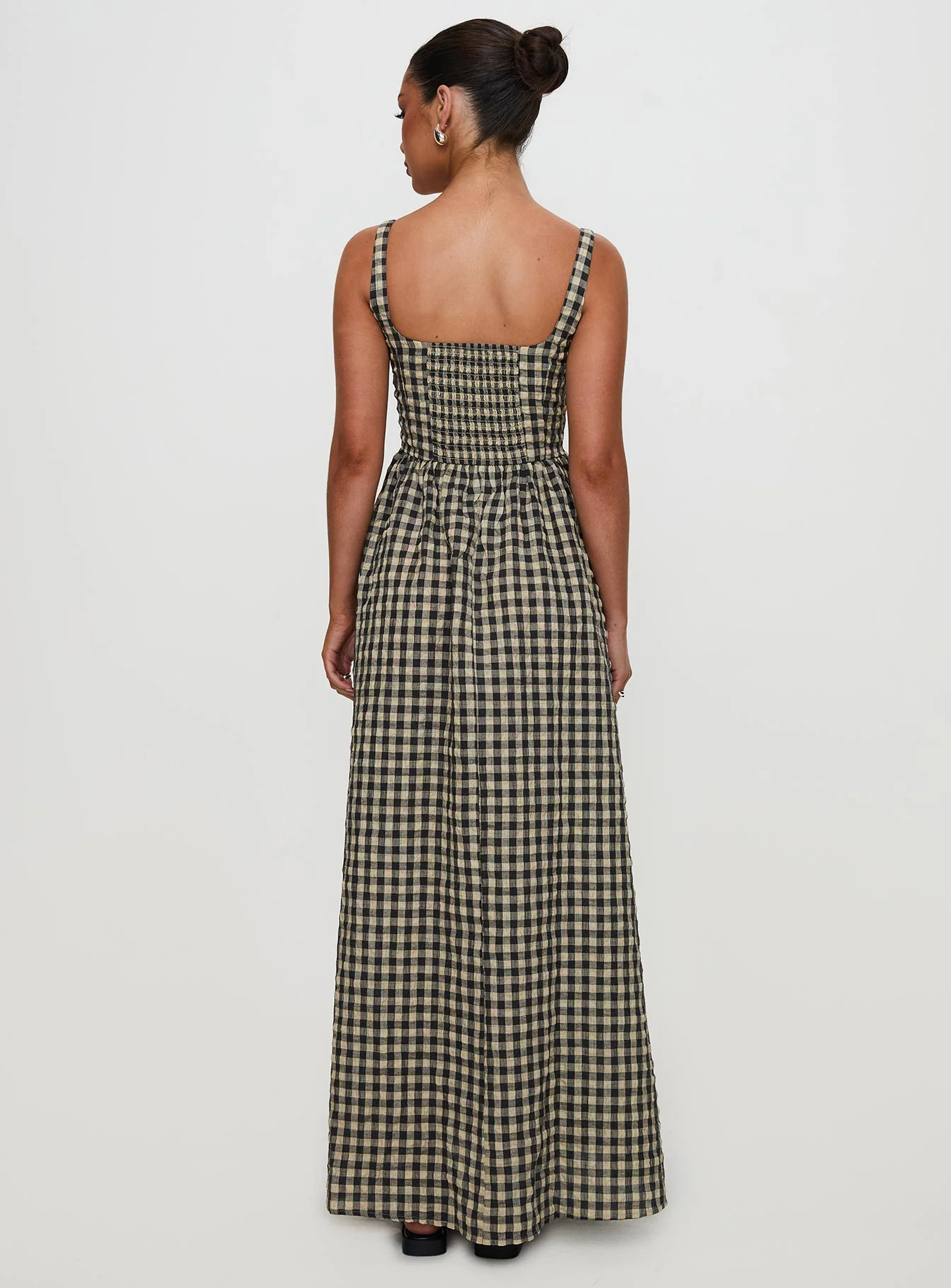 Cartmel Check Maxi Dress Black / Cream Tall - Image 5