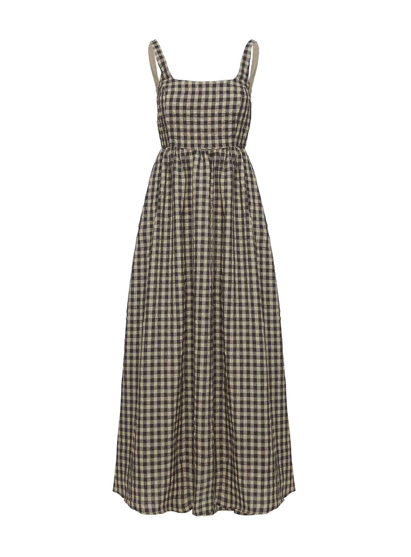 Cartmel Check Maxi Dress Black / Cream Tall - Image 8