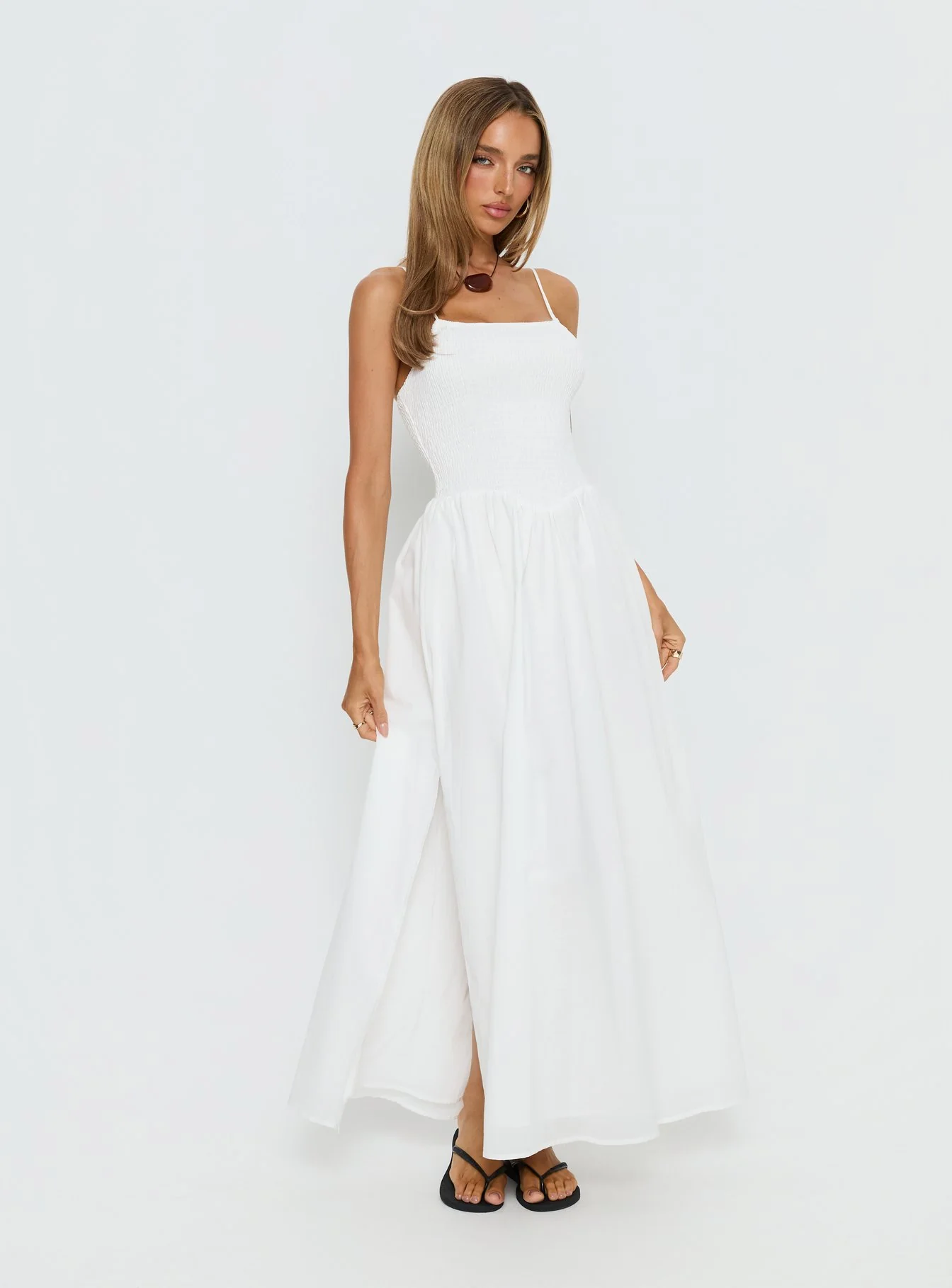 Carys Maxi Dress White - Image 2