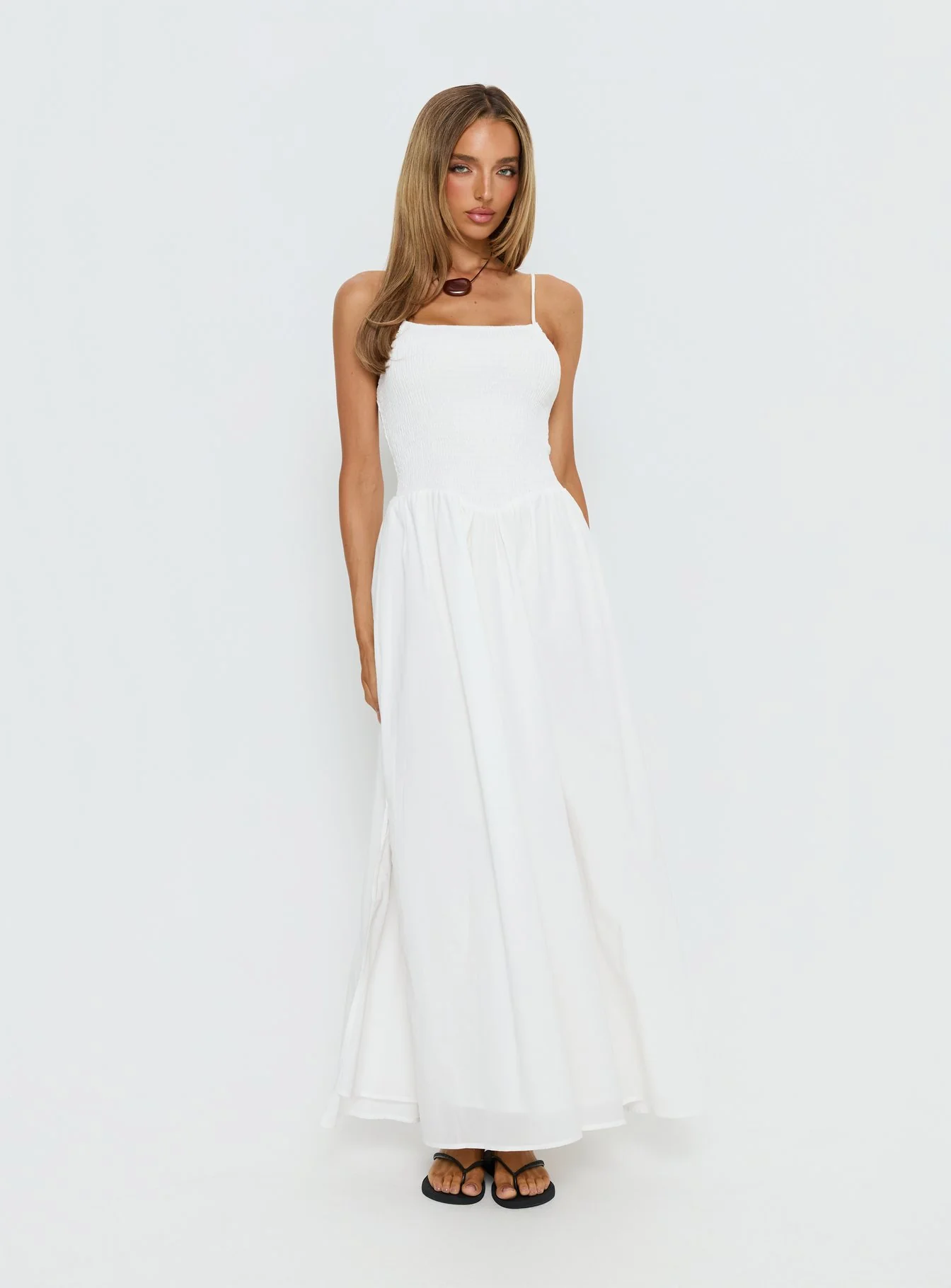 Carys Maxi Dress White - Image 3