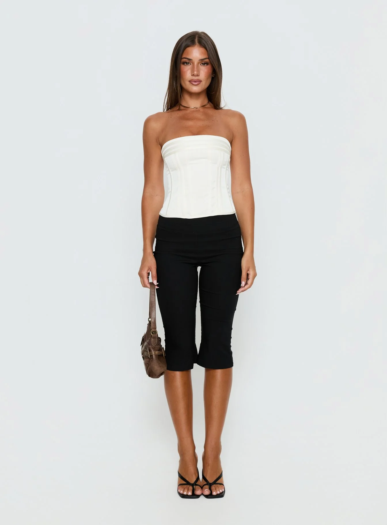 Cecilie Strapless Corset Top Cream - Image 7