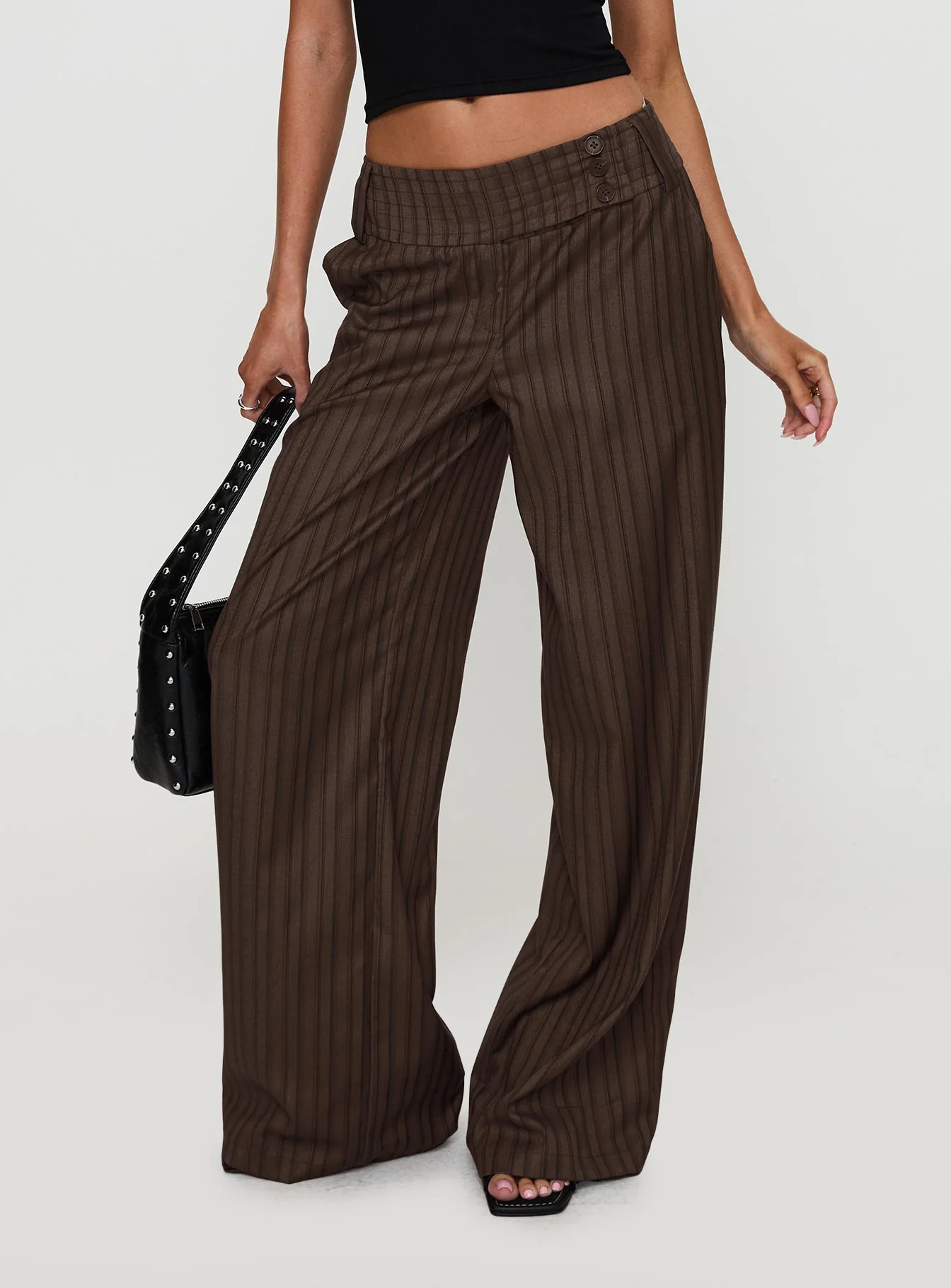 Cedars Low Rise Pant Brown Stripe - Image 3