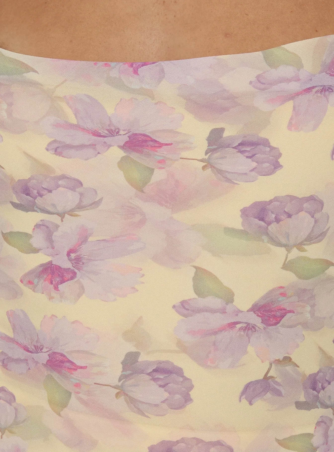 Celena Mini Dress Yellow / Lilac Floral - Image 6