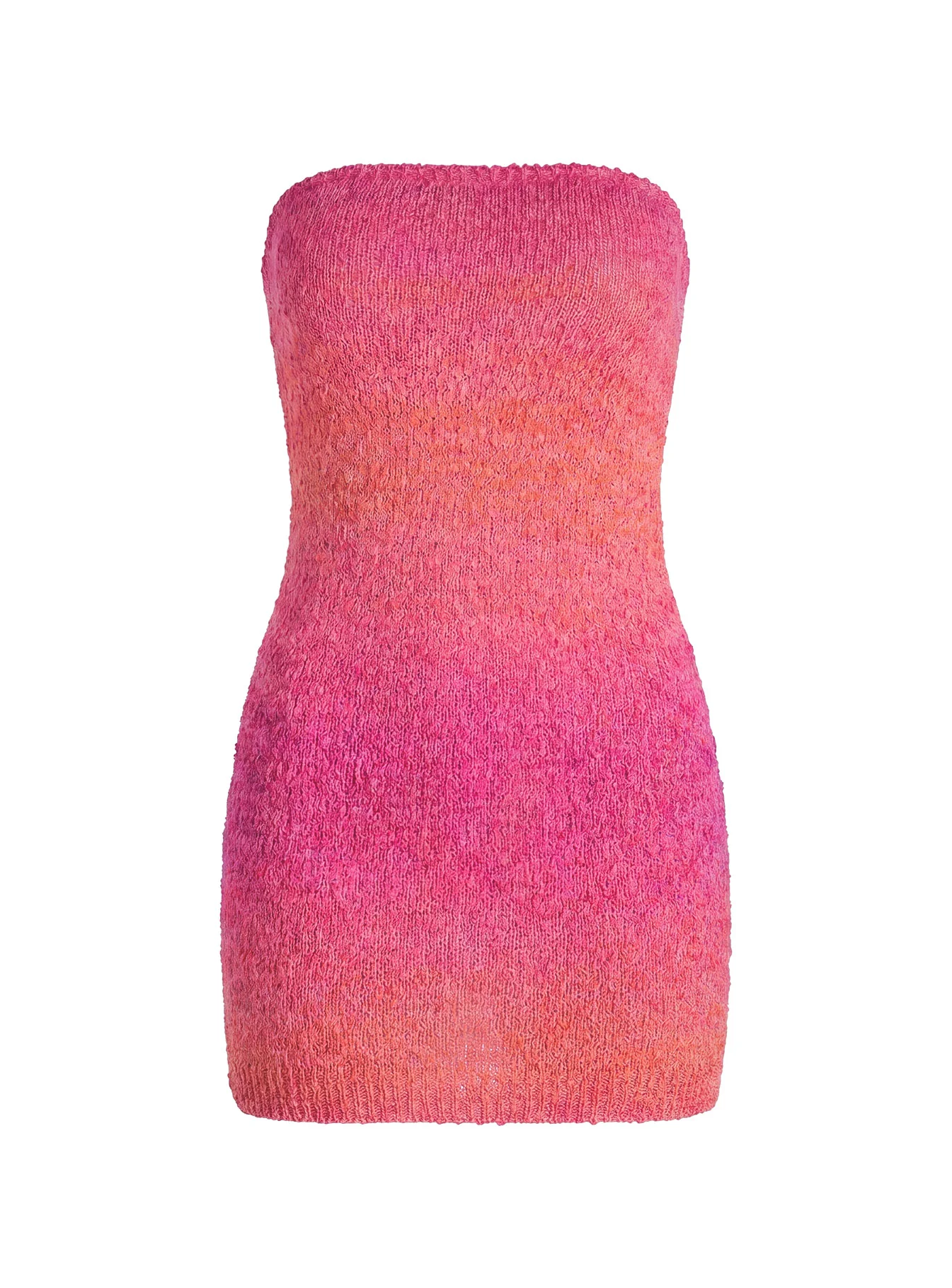 Cesira Strapless Knit Mini Dress Pink Ombre - Image 10