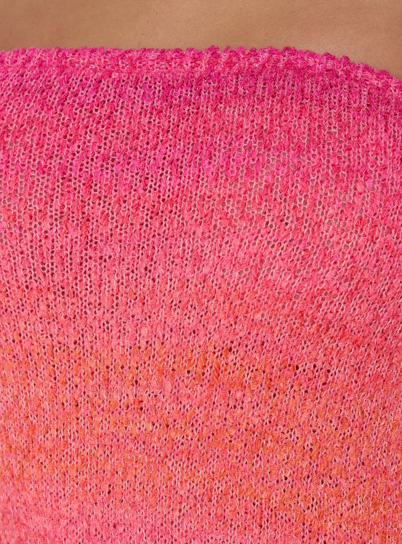 Cesira Strapless Knit Mini Dress Pink Ombre - Image 6