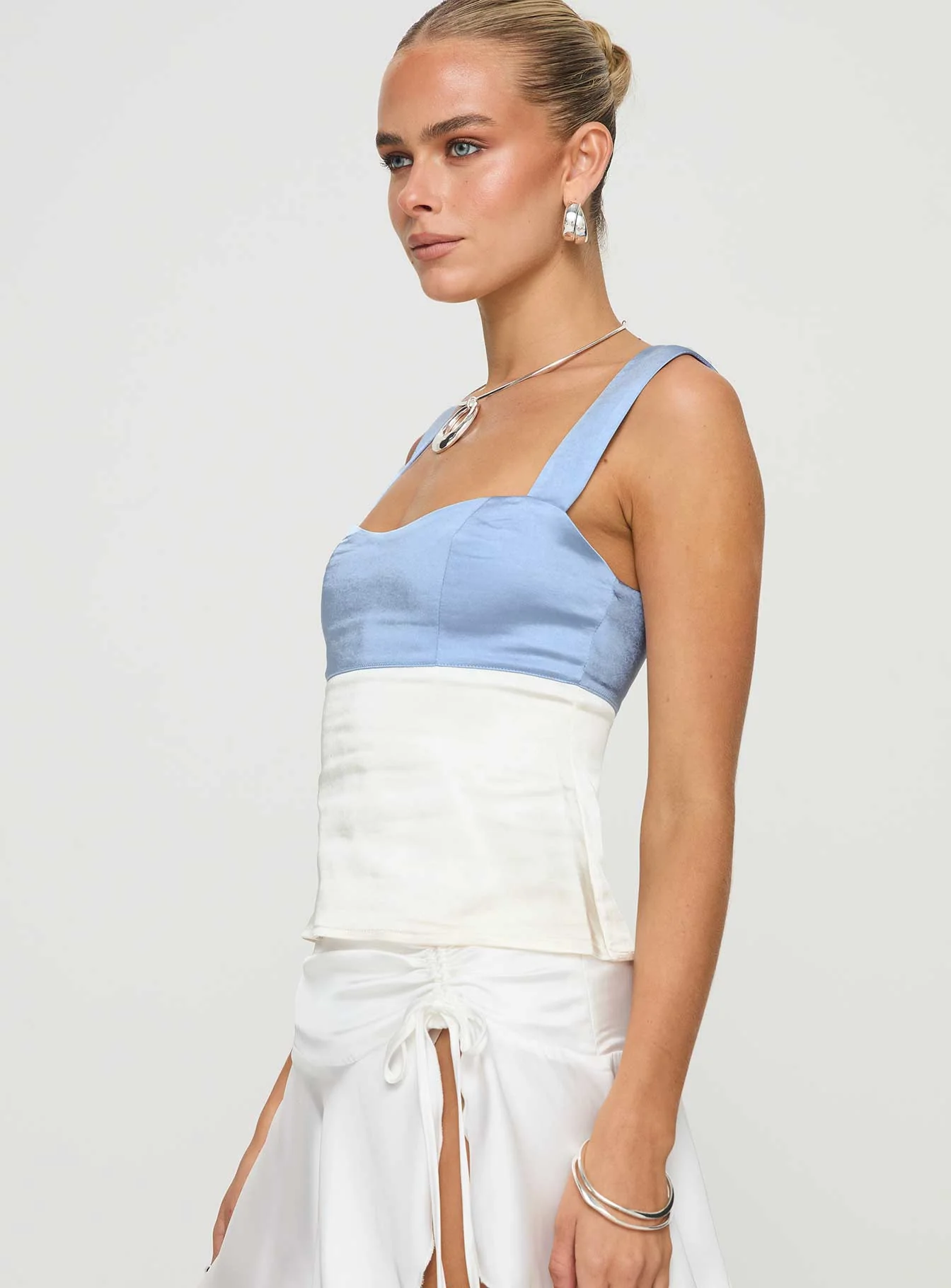 Chantell Top Blue / White - Image 4