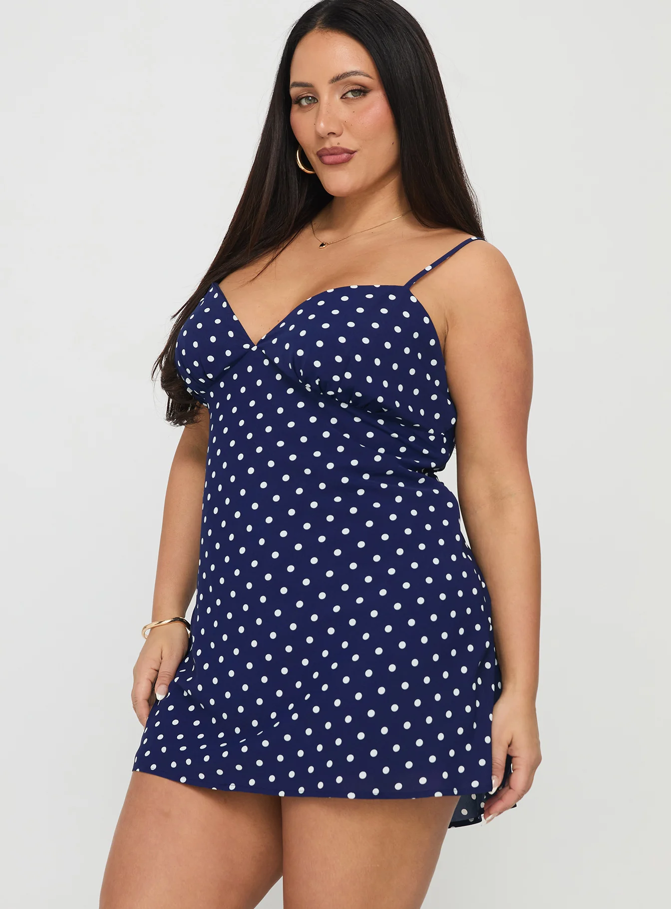 Chara Mini Dress Navy Curve - Image 4