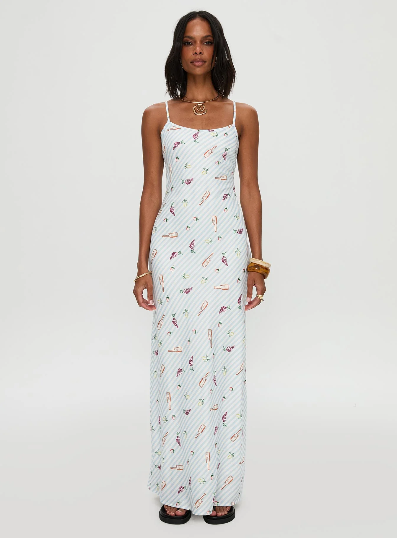 Charcuterie Maxi Dress Blue - Image 7