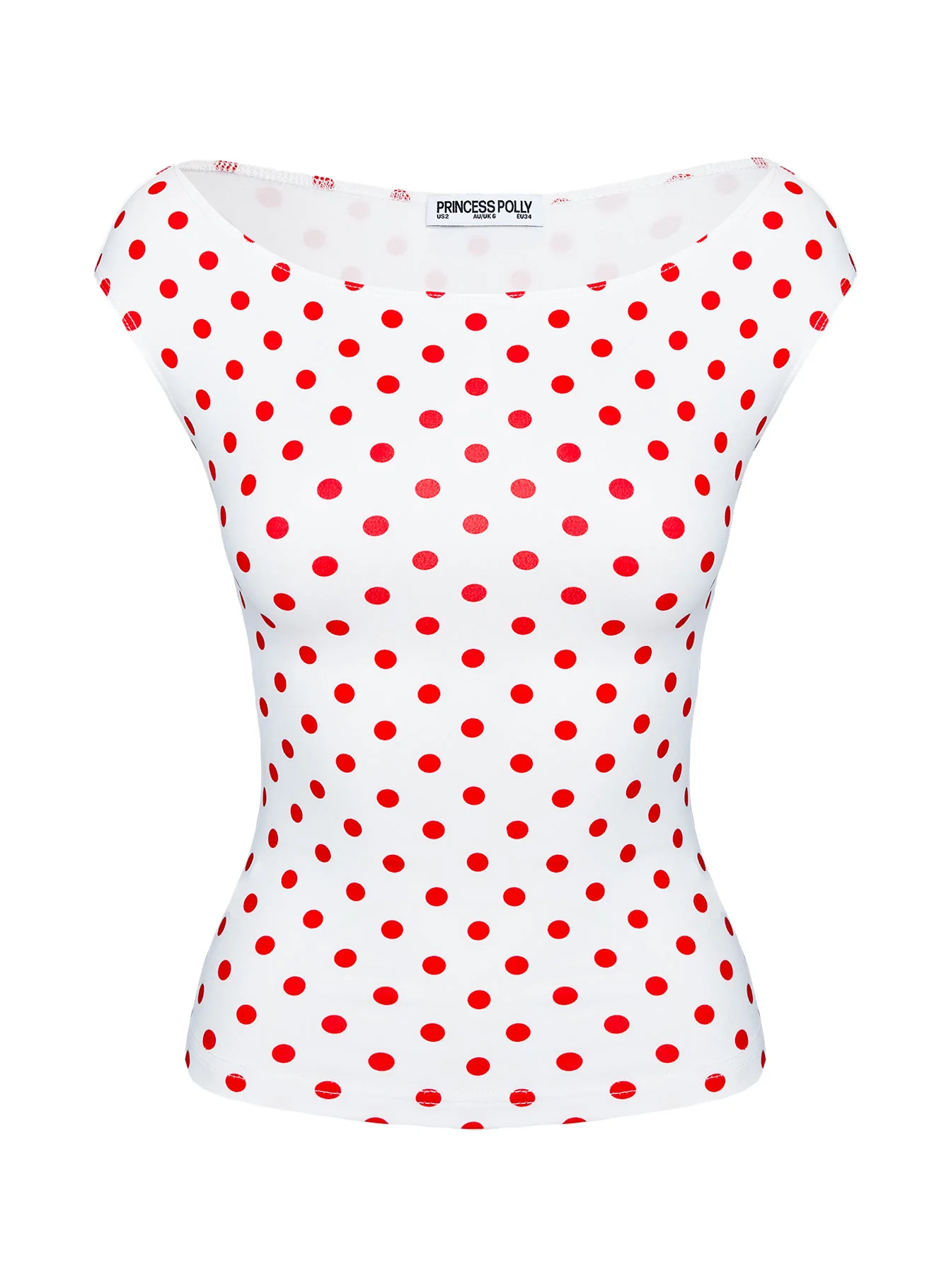 Cheirosa Off Shoulder Top White / Red - Image 5
