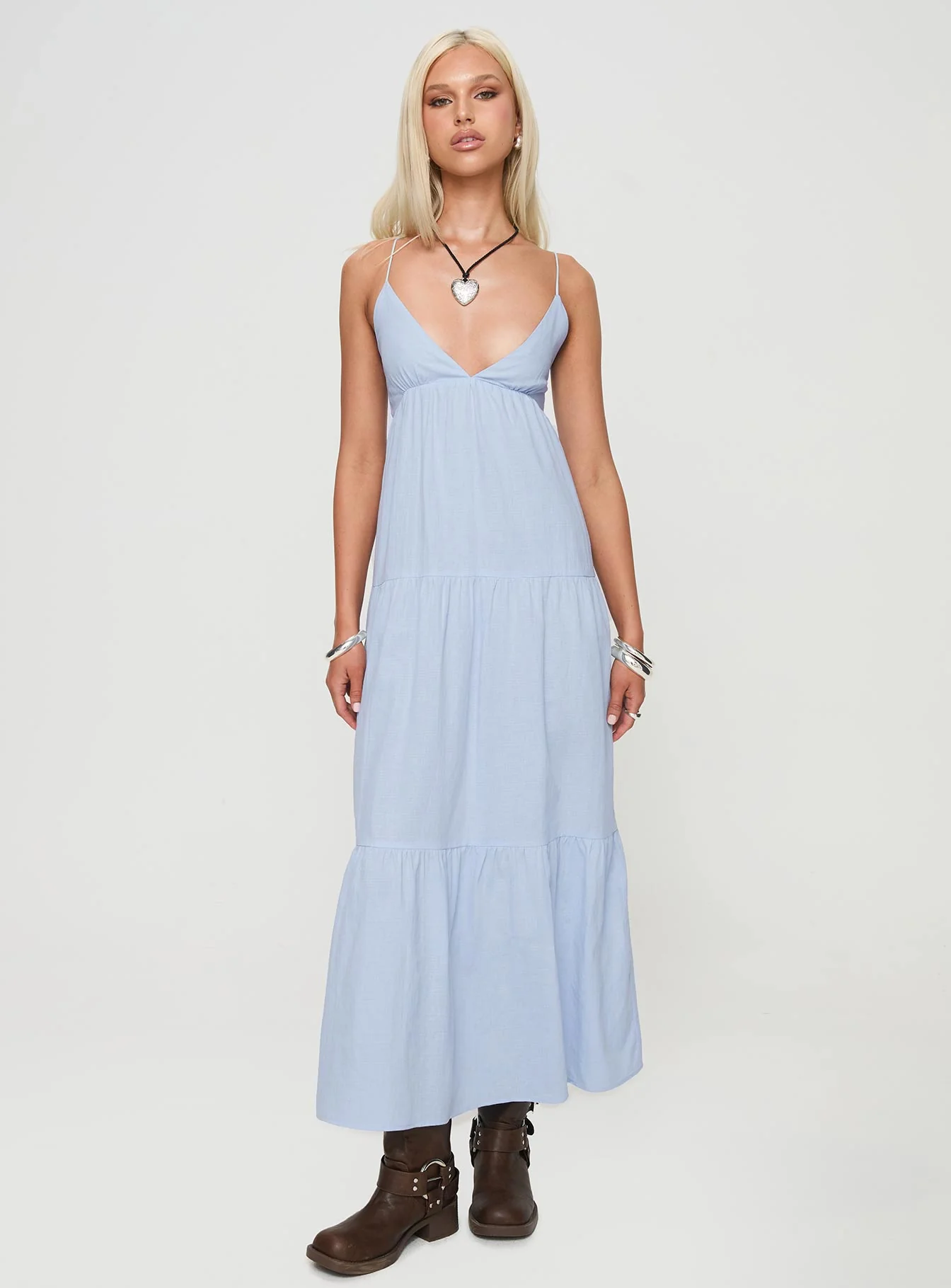 Chelsea Maxi Dress Blue - Image 3