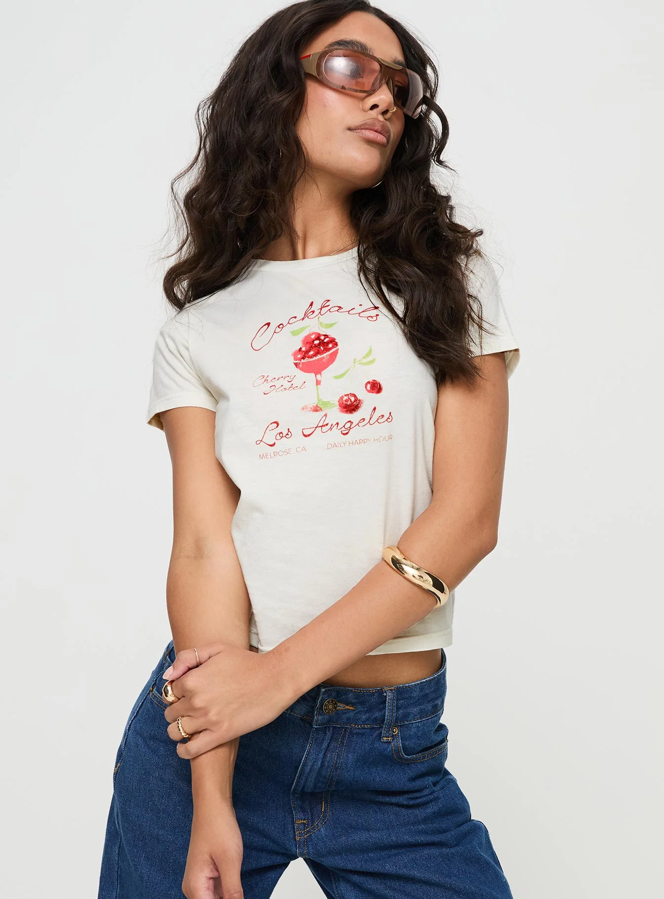 Cherry Cocktails Tee Cream - Image 2