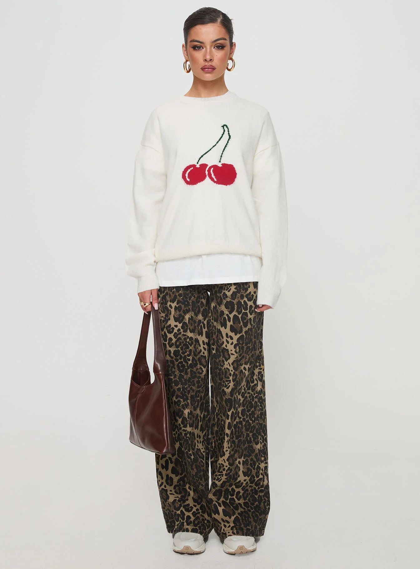 Cherry Dreams Knit Jumper Cream - Image 7