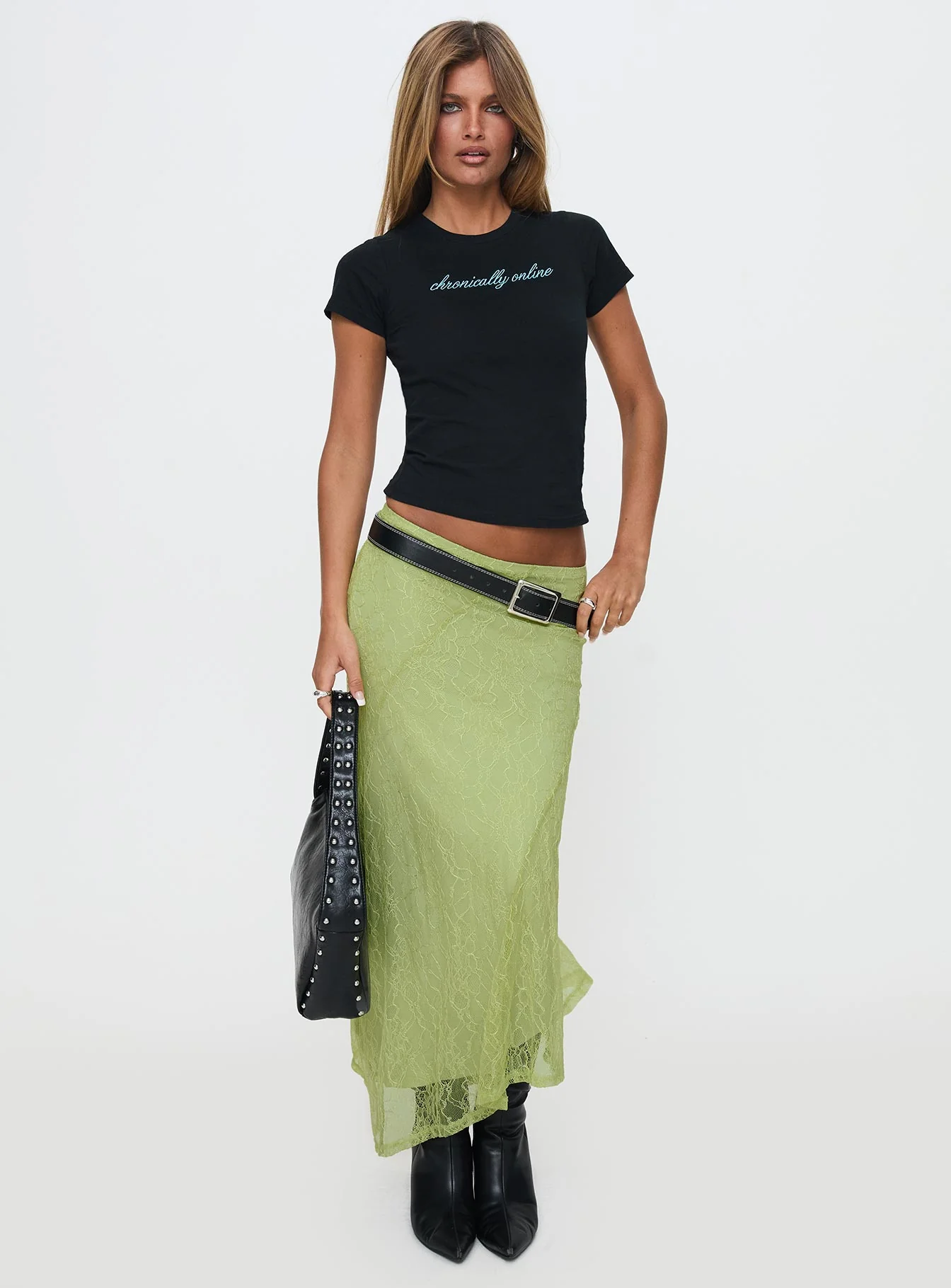 Chronically Online Graphic Top Black - Image 2