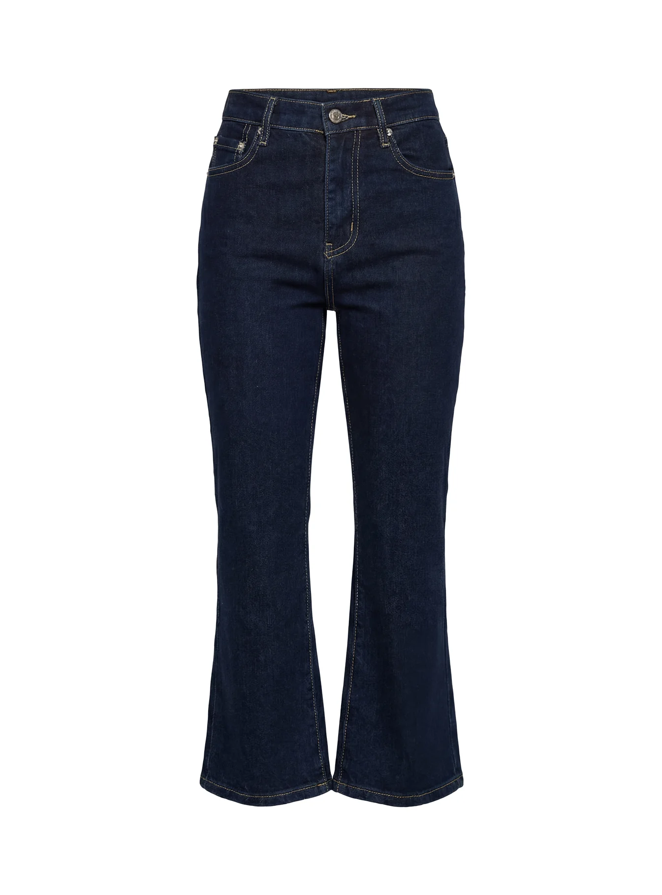 Cindee High Rise Cropped Jeans Raw Indigo - Image 8
