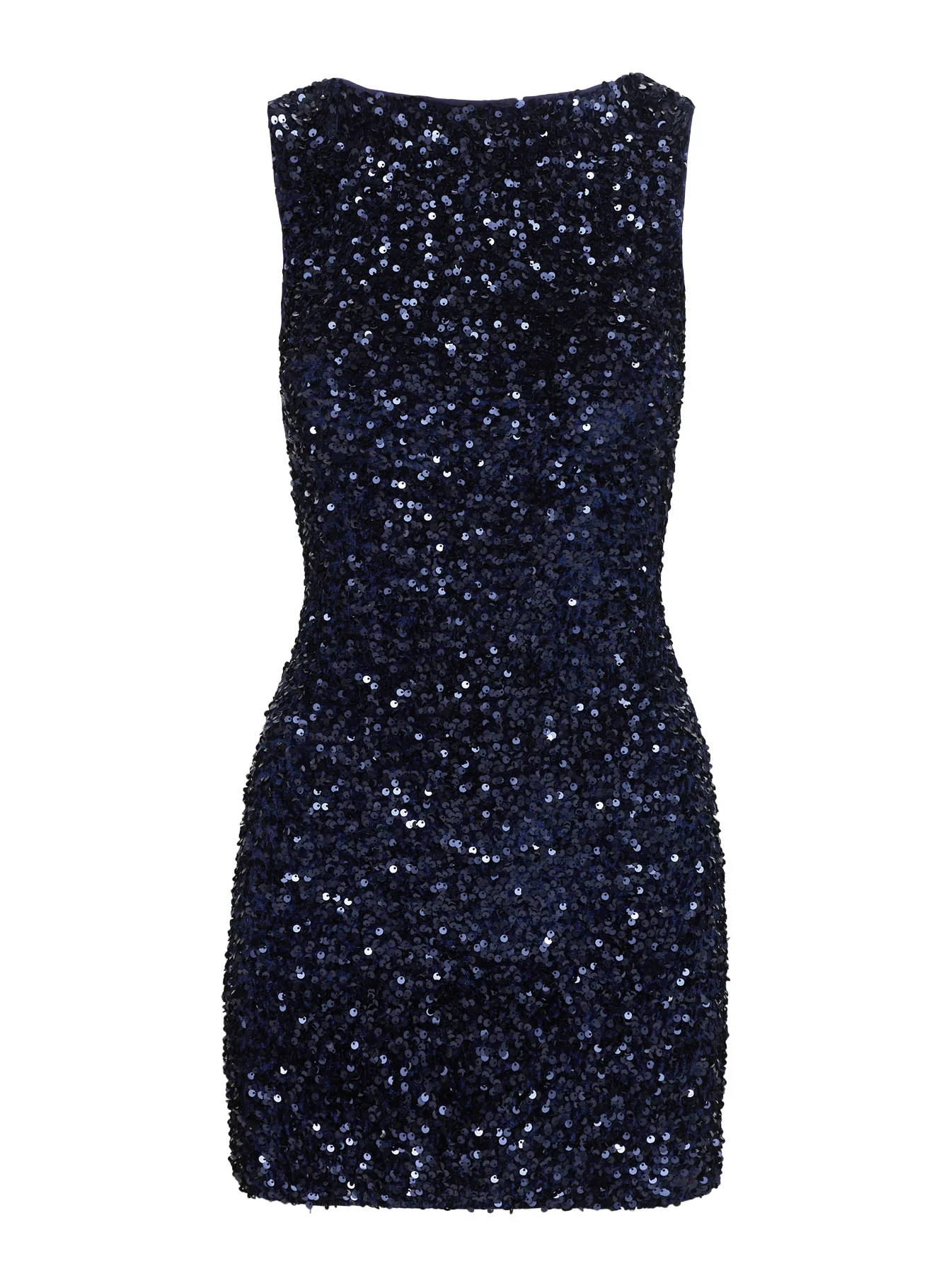 Cinematic Sequin Mini Dress Navy - Image 5