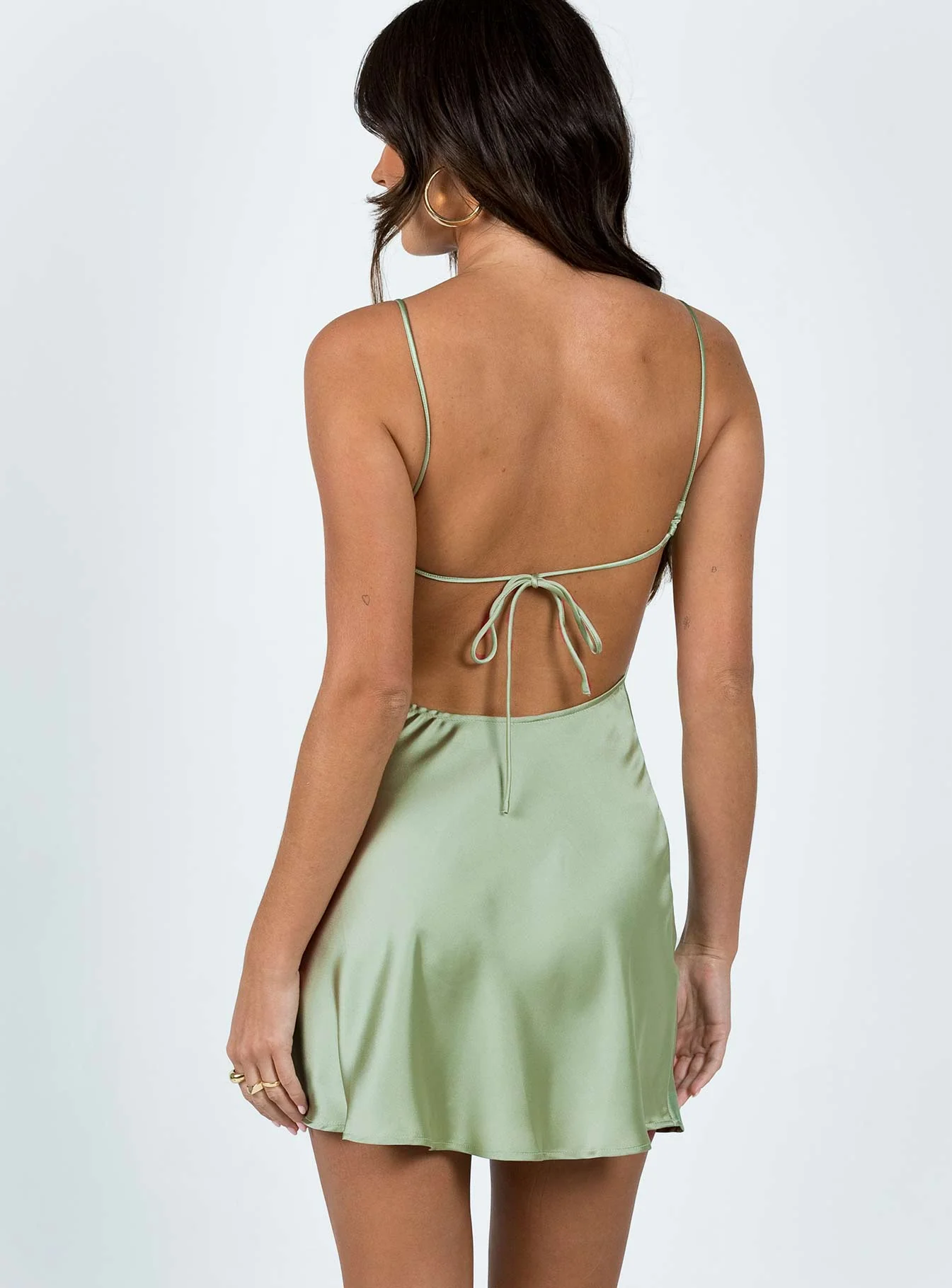 Clemence Mini Dress Sage - Image 5