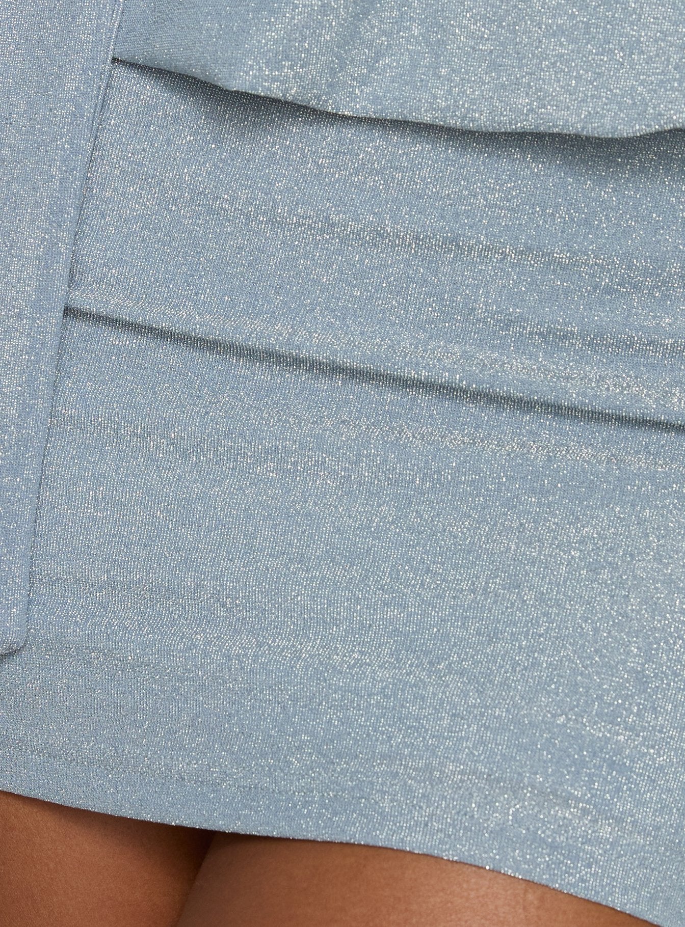 Close Up Sparkle One Shoulder Mini Dress Blue - Image 7