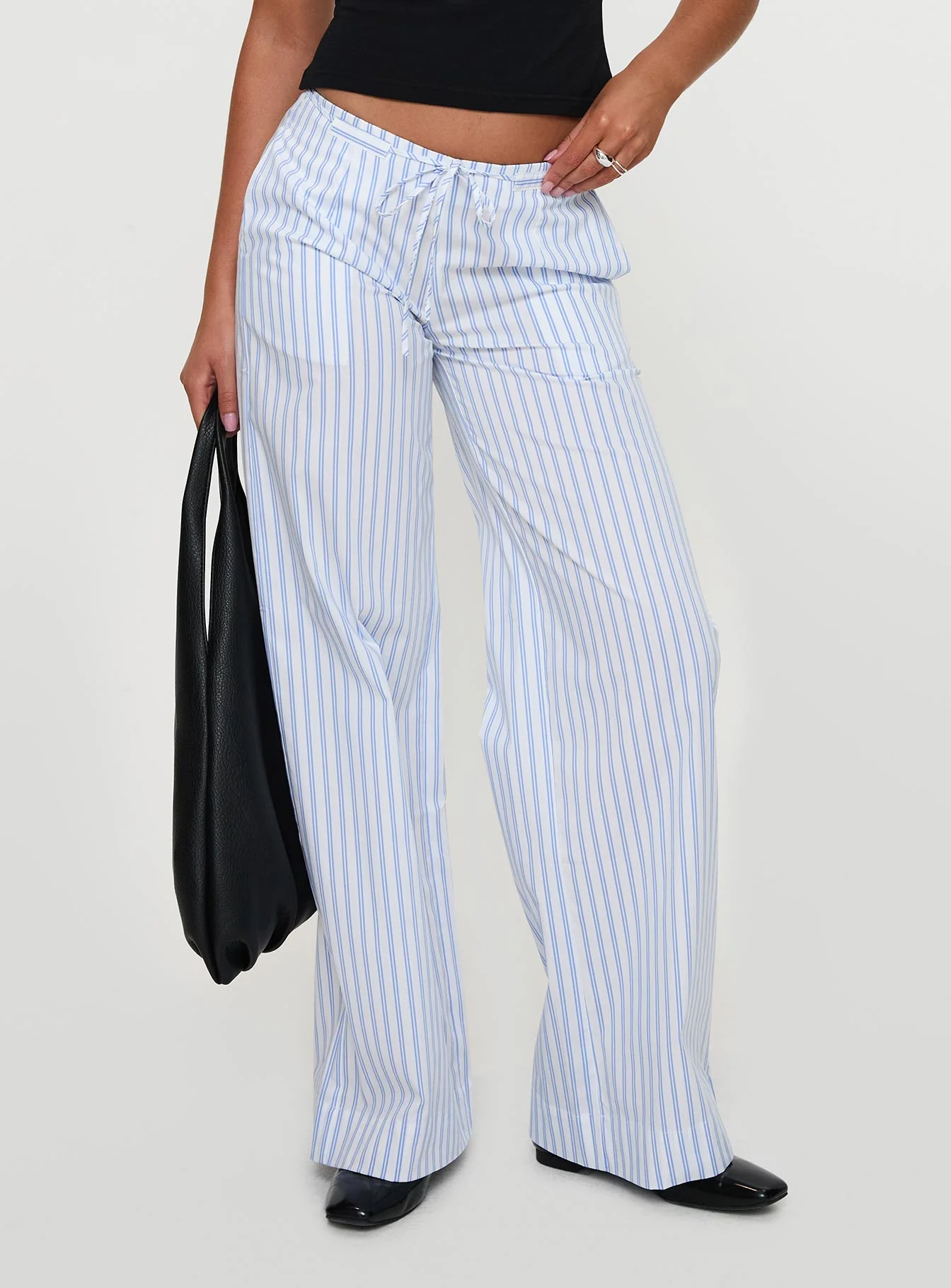 Collied Low Rise Pants Blue / White Stripe - Image 5
