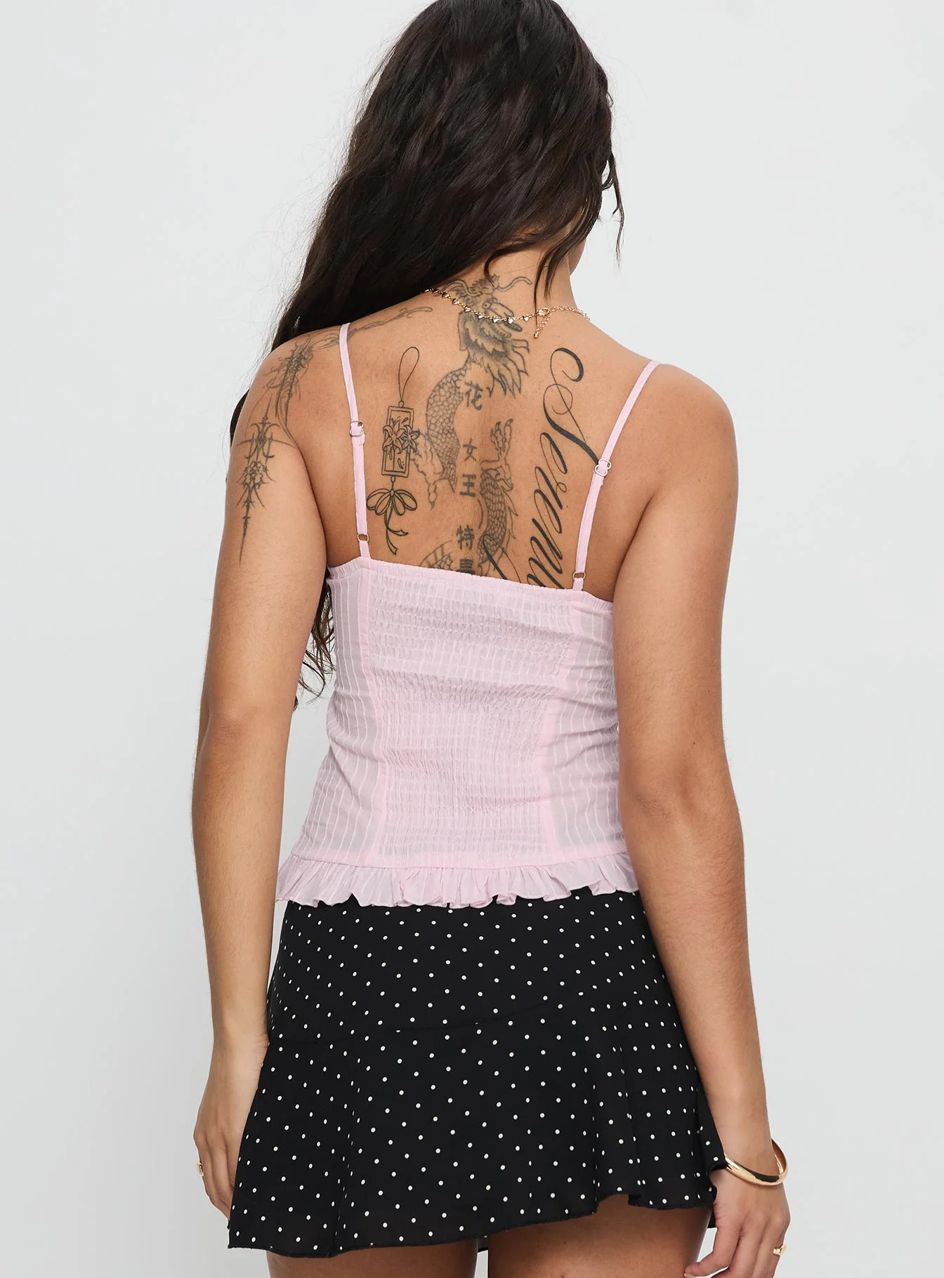Composed Frill Cami Top Pink - Image 4
