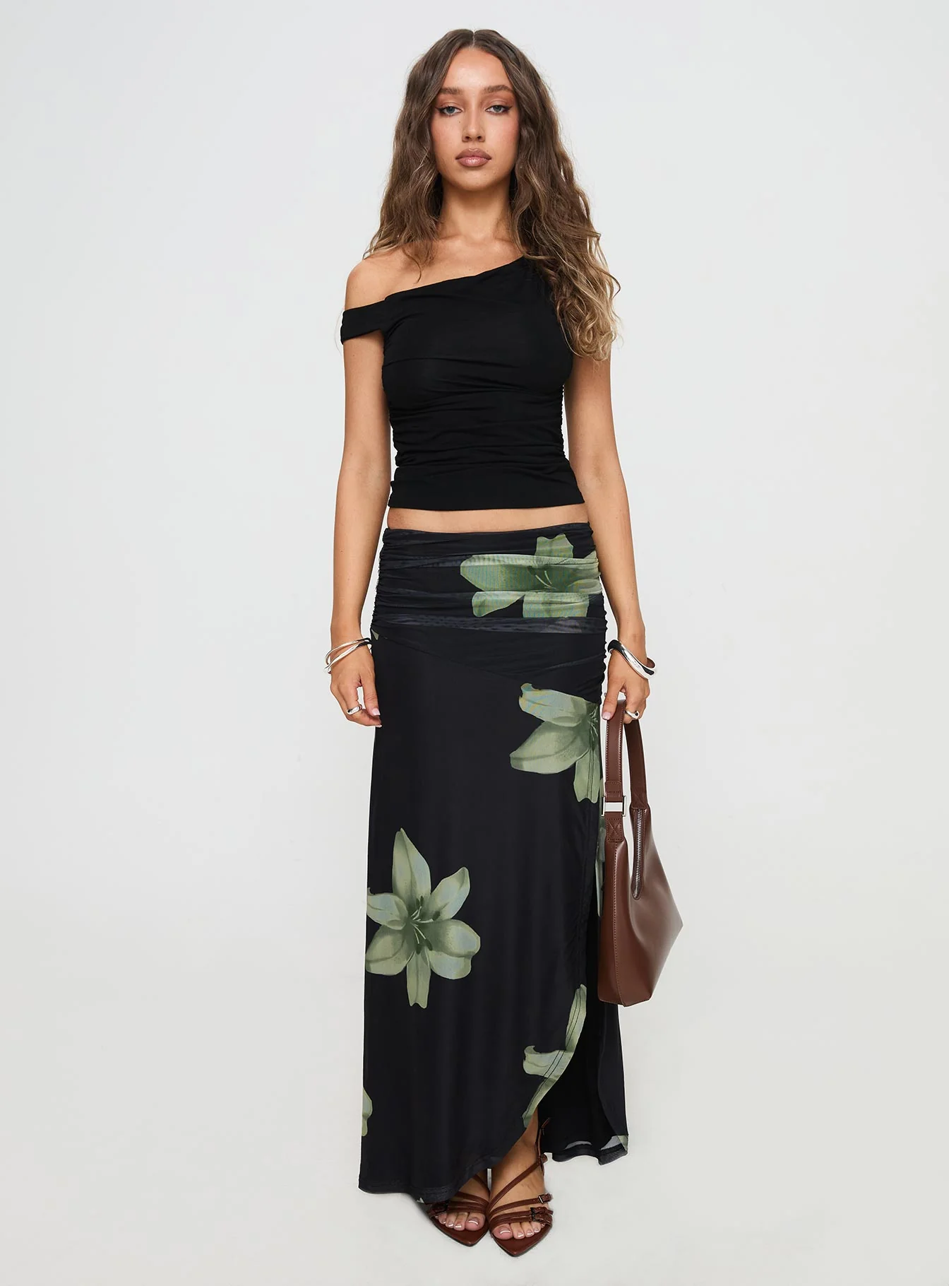 Cooperi Maxi Skirt Black Floral - Image 7