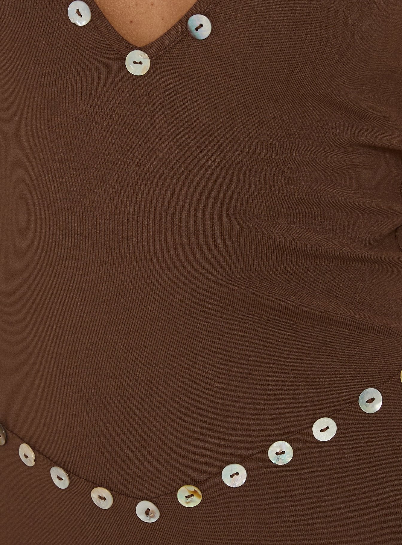 Correna Embellished Halter Maxi Dress Chocolate - Image 6