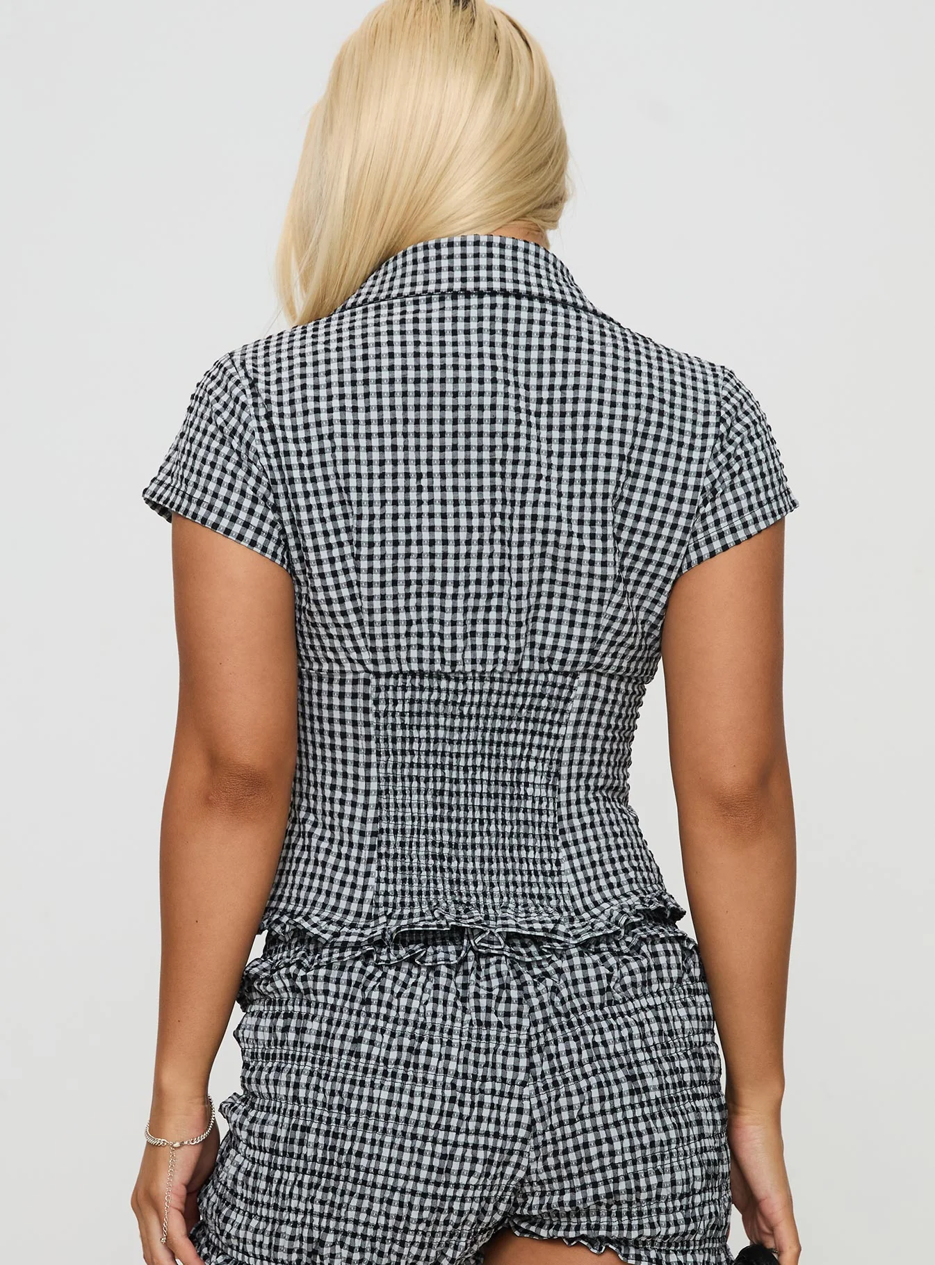 Covey Shirred Puff Sleeve Top Multi Petite - Image 5